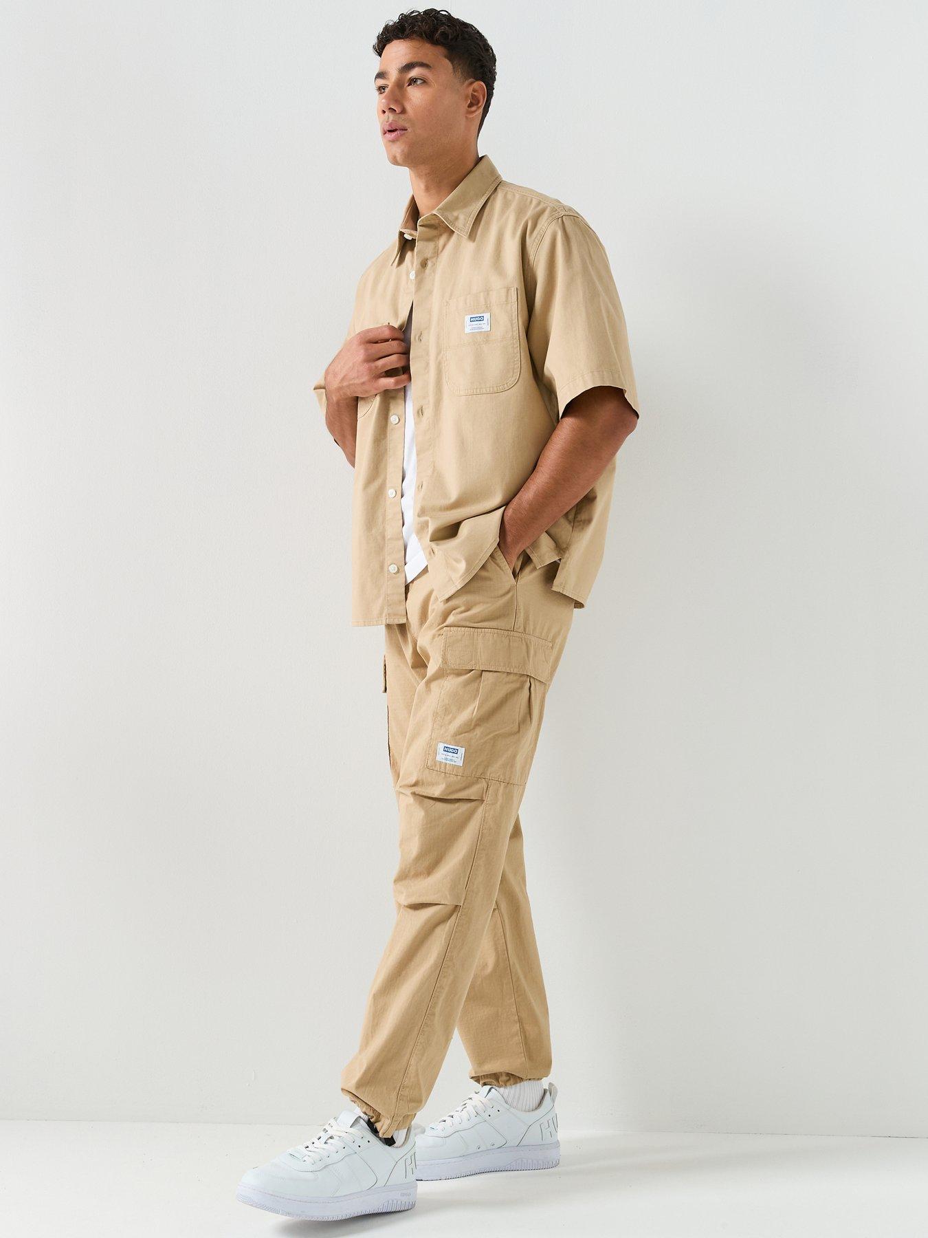 hugo-blue-ebwin-oversized-fit-short-sleeve-shirt-beigedetail