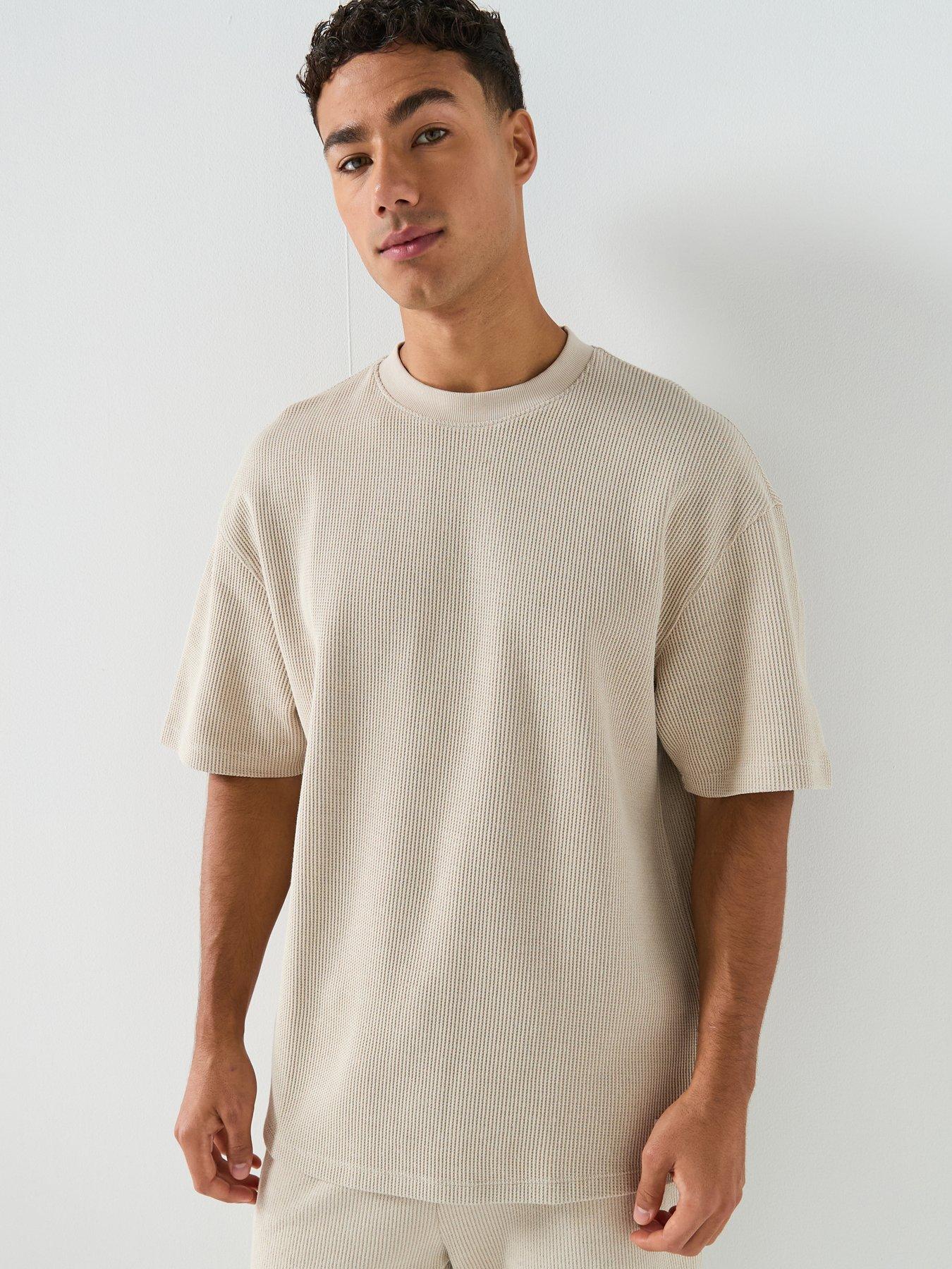 Image 1 of 4 of HUGO Blue Nuwaffle T-Shirt - White