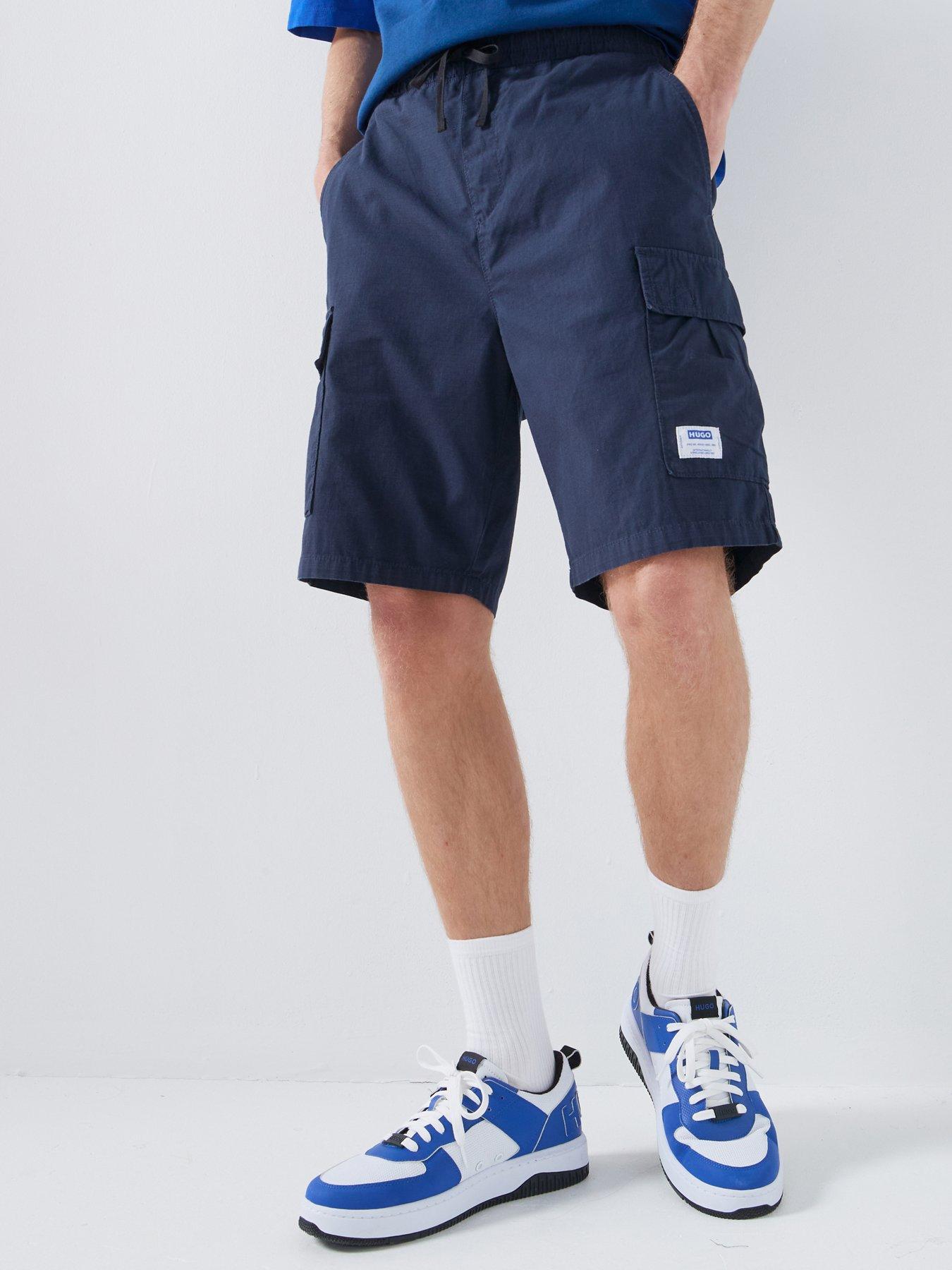 HUGO Hugo Blue Giulio262 Relaxed Fit Cargo Shorts - Blue