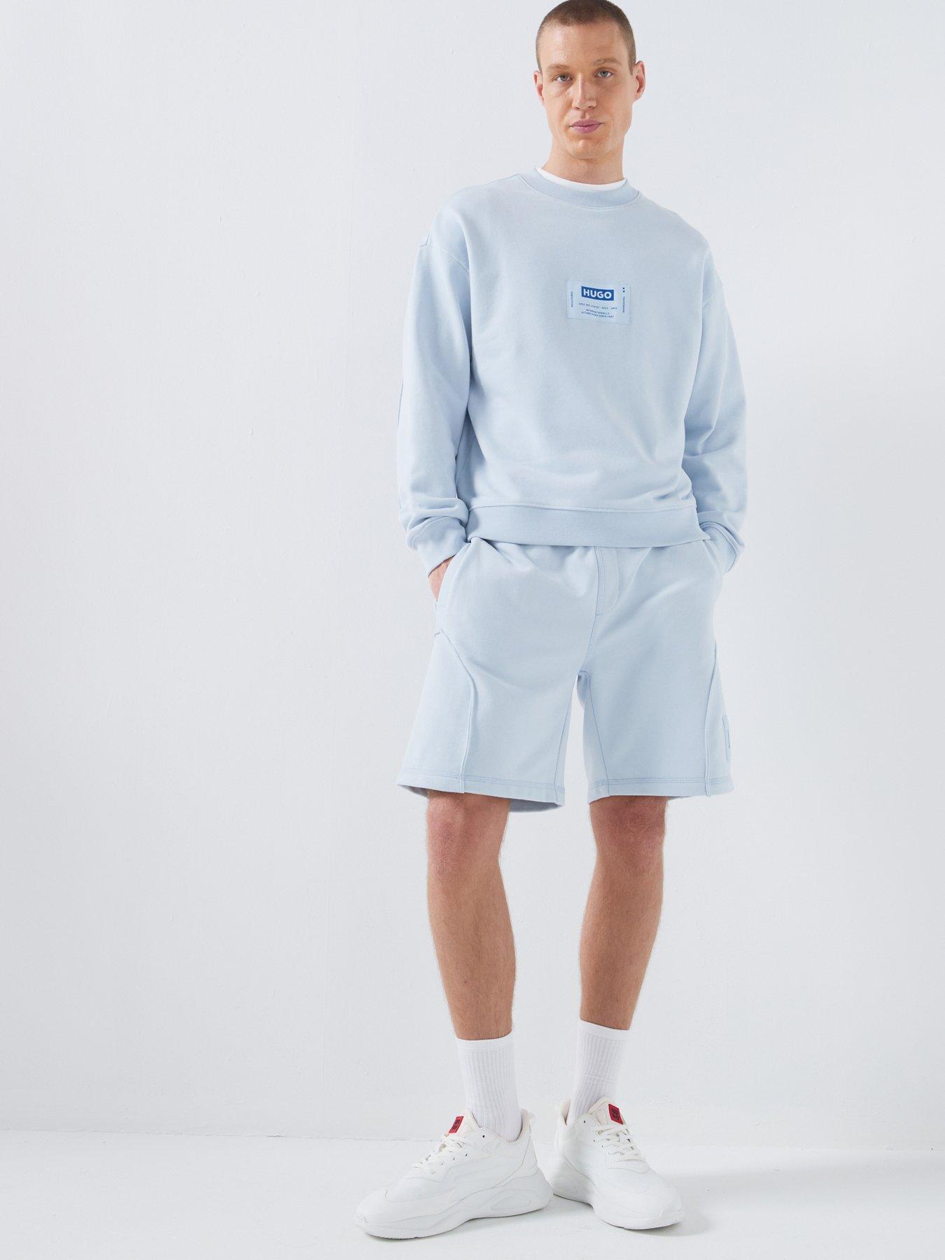 Image 3 of 5 of HUGO Nurazui Regular Fit Crew Sweatshirt - Blue