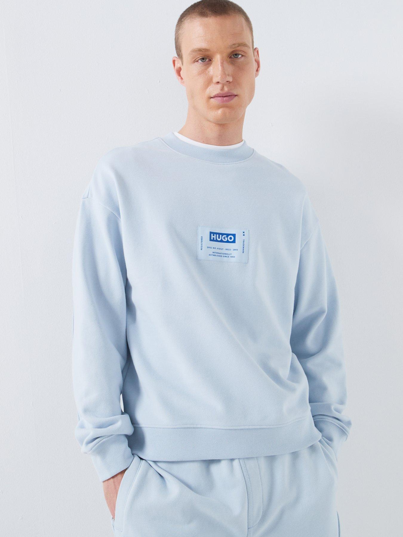 Image 5 of 5 of HUGO Nurazui Regular Fit Crew Sweatshirt - Blue
