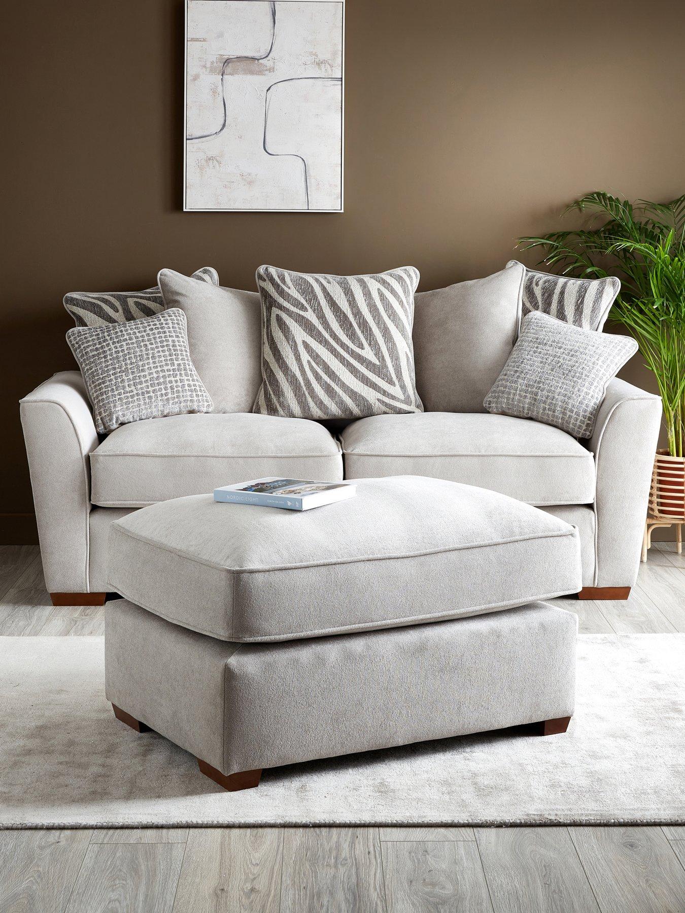 The Very Collection Nala 3 Seater Fabric Sofa + Footstool Set