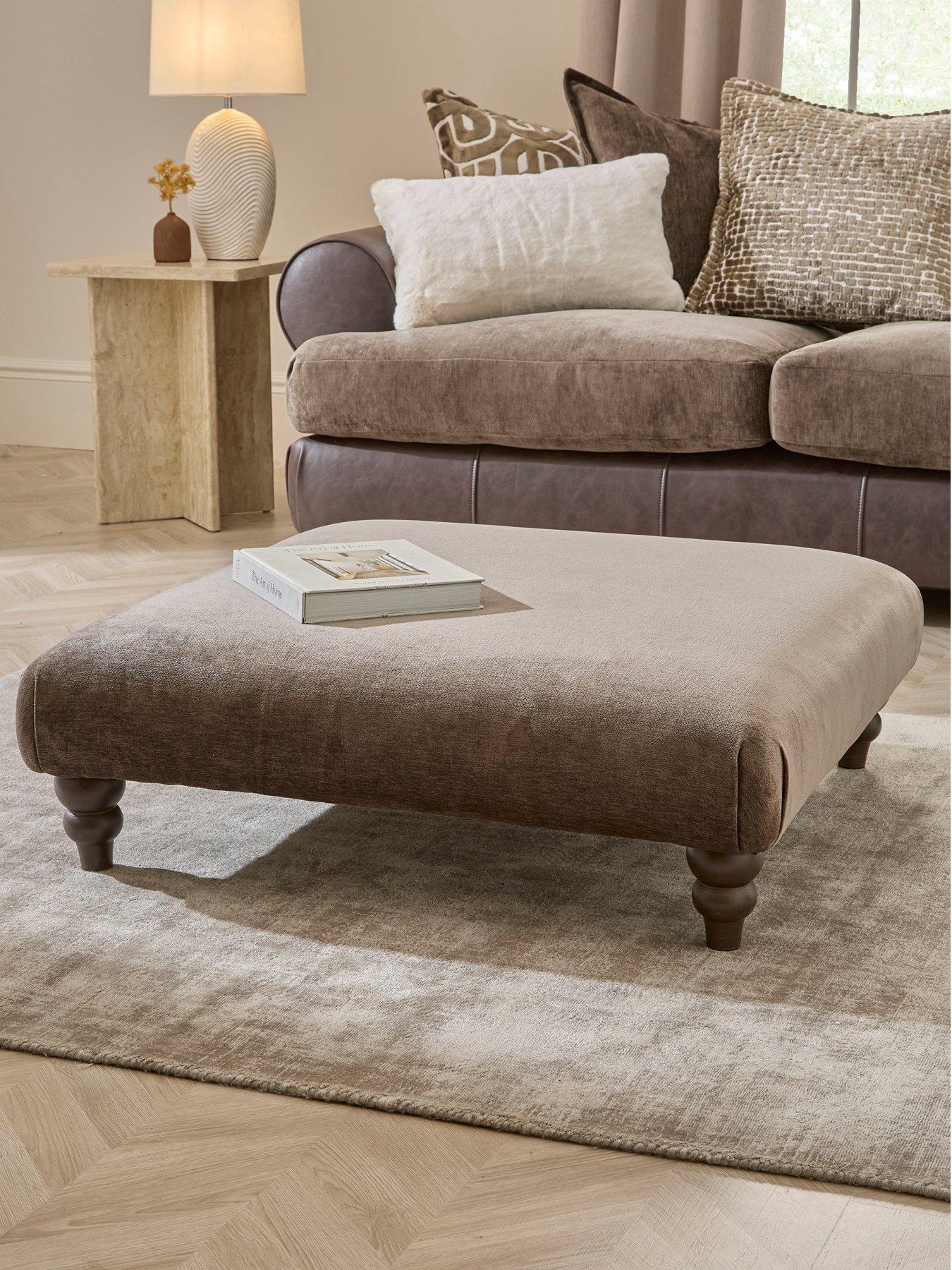 Image 1 of 6 of The Very Collection Broadway Large Fabric Footstool
