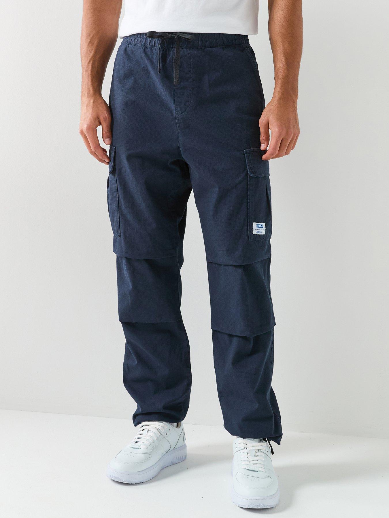 Image 1 of 5 of HUGO Gadic262 Relaxed Fit Cargo Trousers - Blue