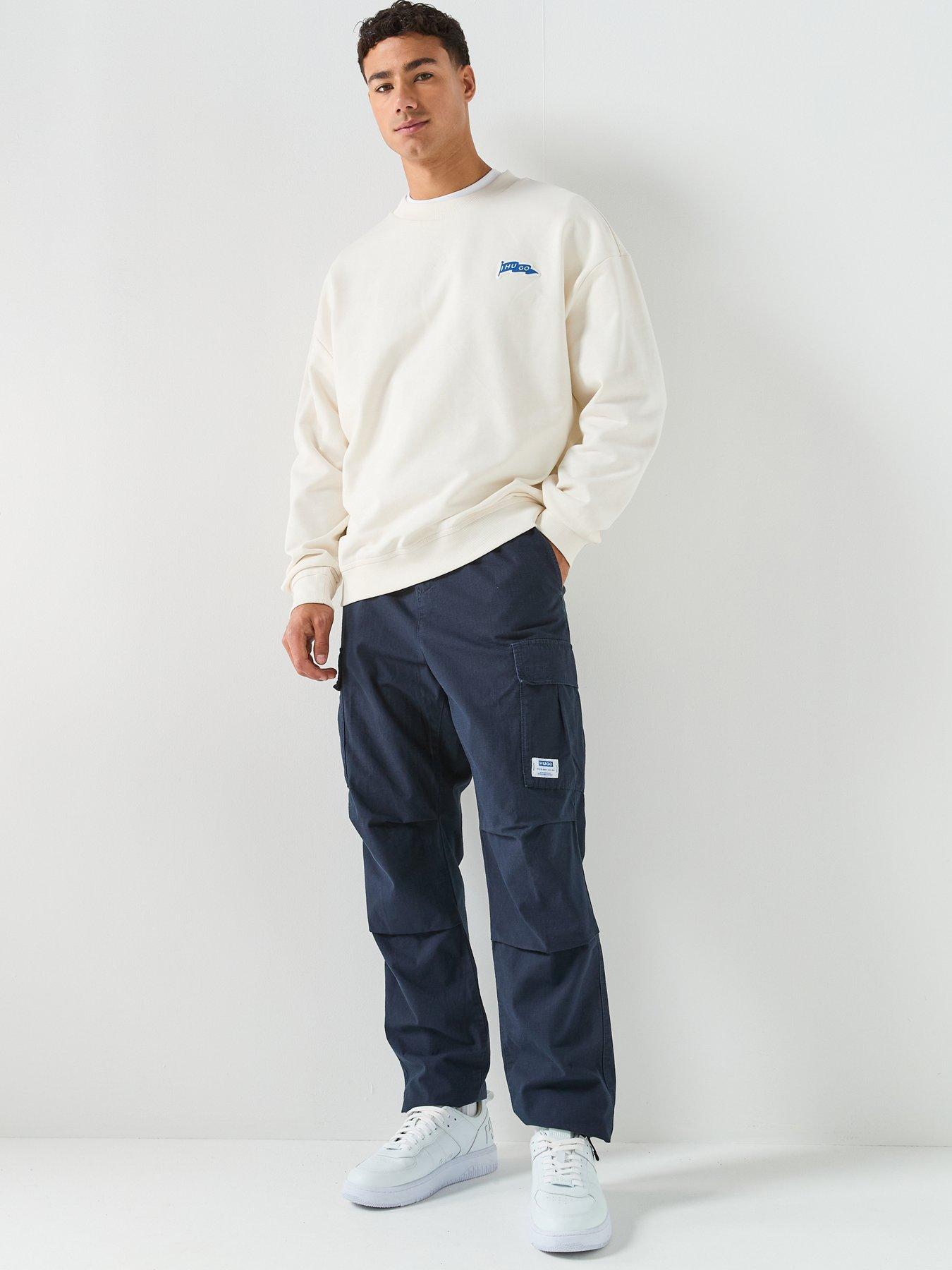 Image 5 of 5 of HUGO Gadic262 Relaxed Fit Cargo Trousers - Blue