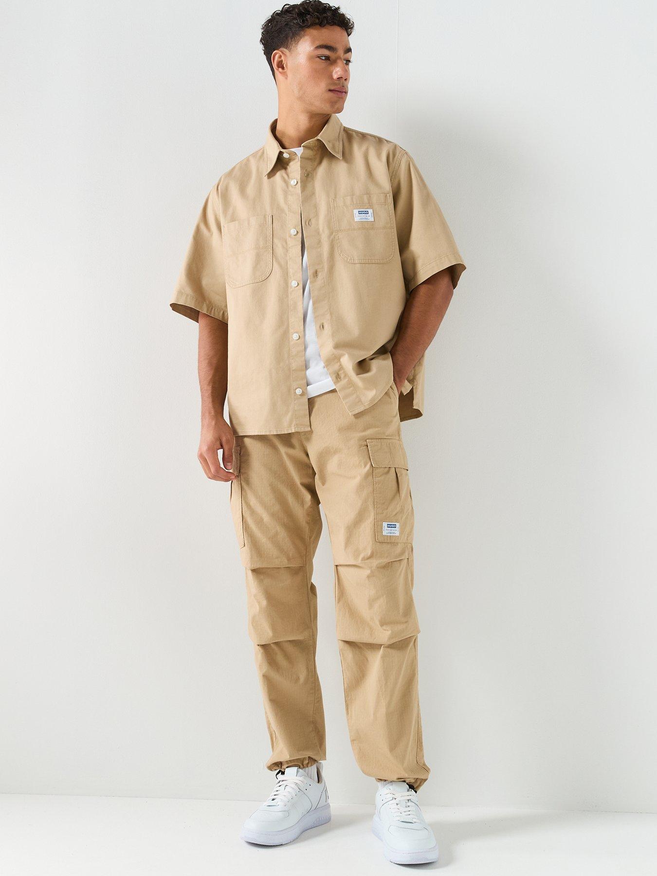 hugo-blue-gadic262-relaxed-fit-cargo-trousers-beigeback