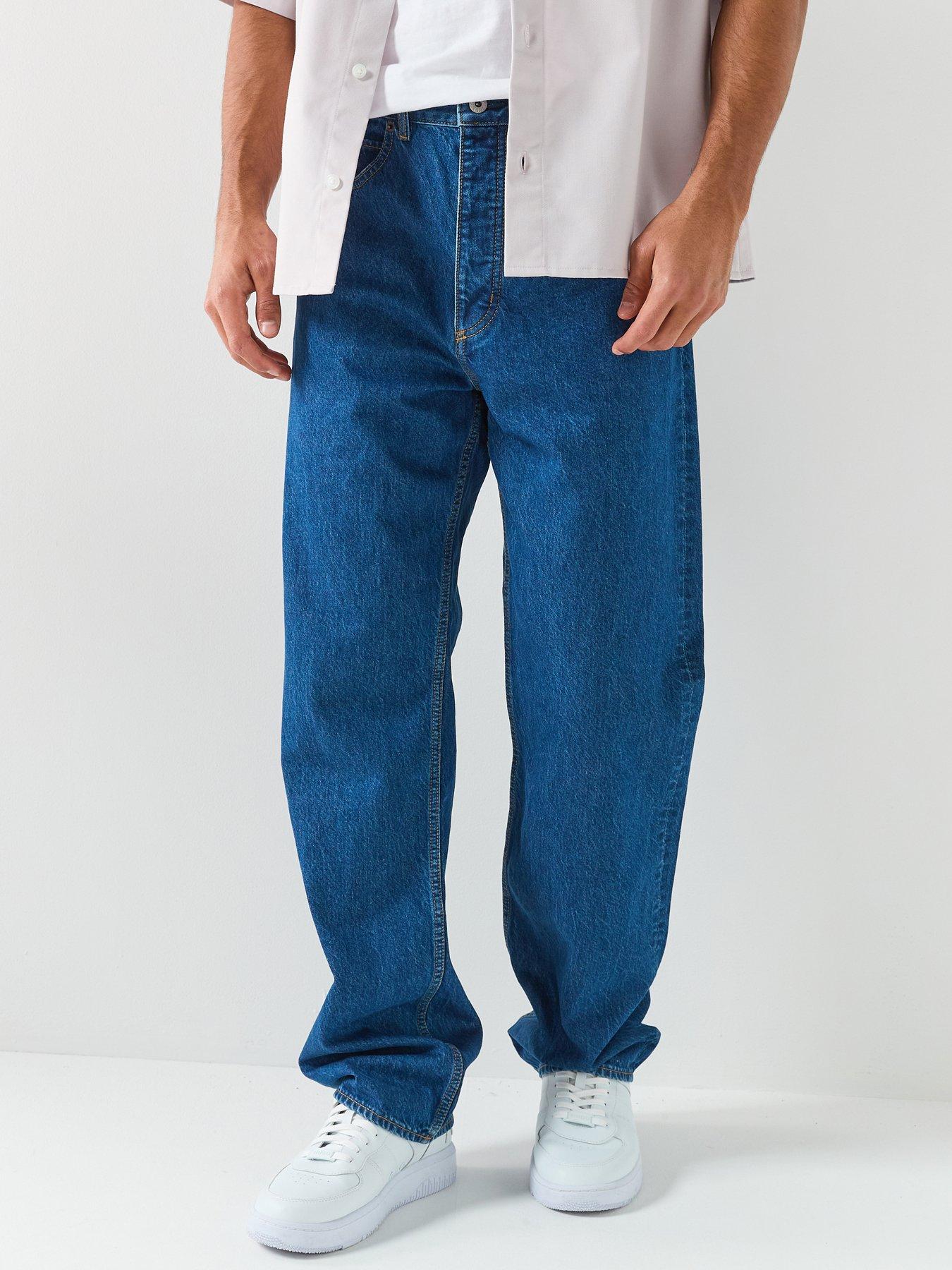 hugo-nate-baggy-fit-jeans-bluefront