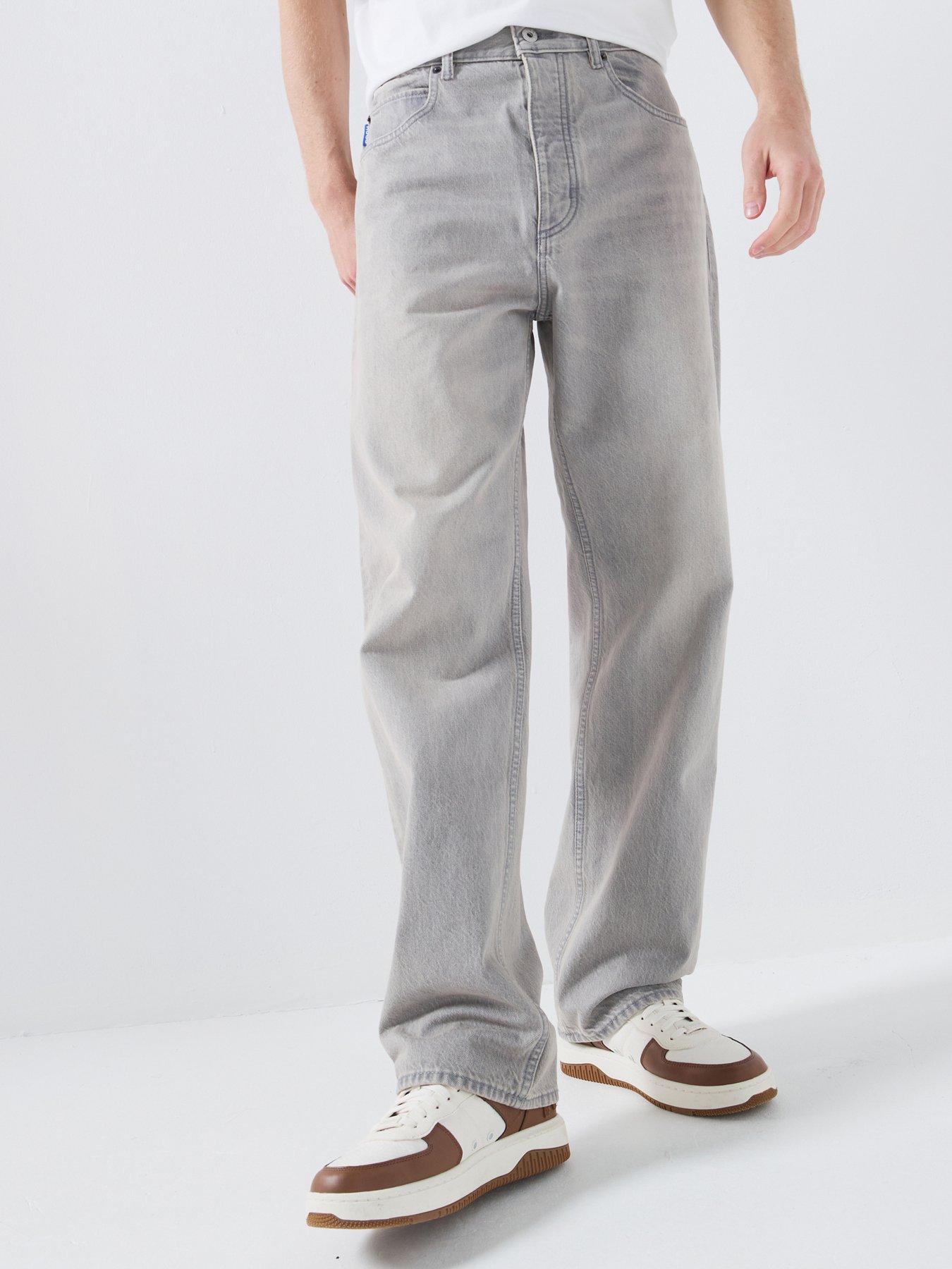 Image 1 of 6 of HUGO Blue Nate Baggy Fit Jeans - Grey