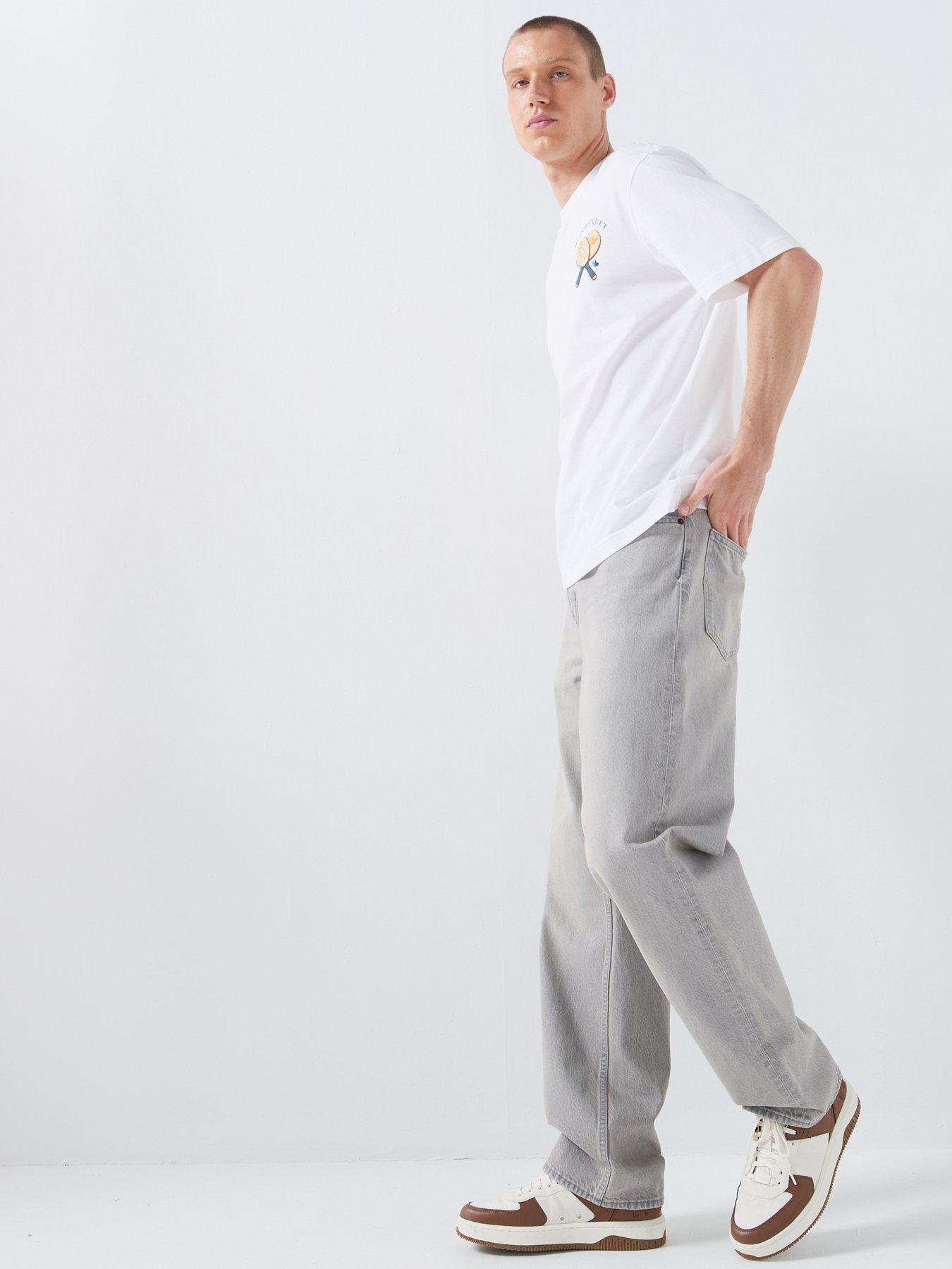 Image 3 of 6 of HUGO Blue Nate Baggy Fit Jeans - Grey