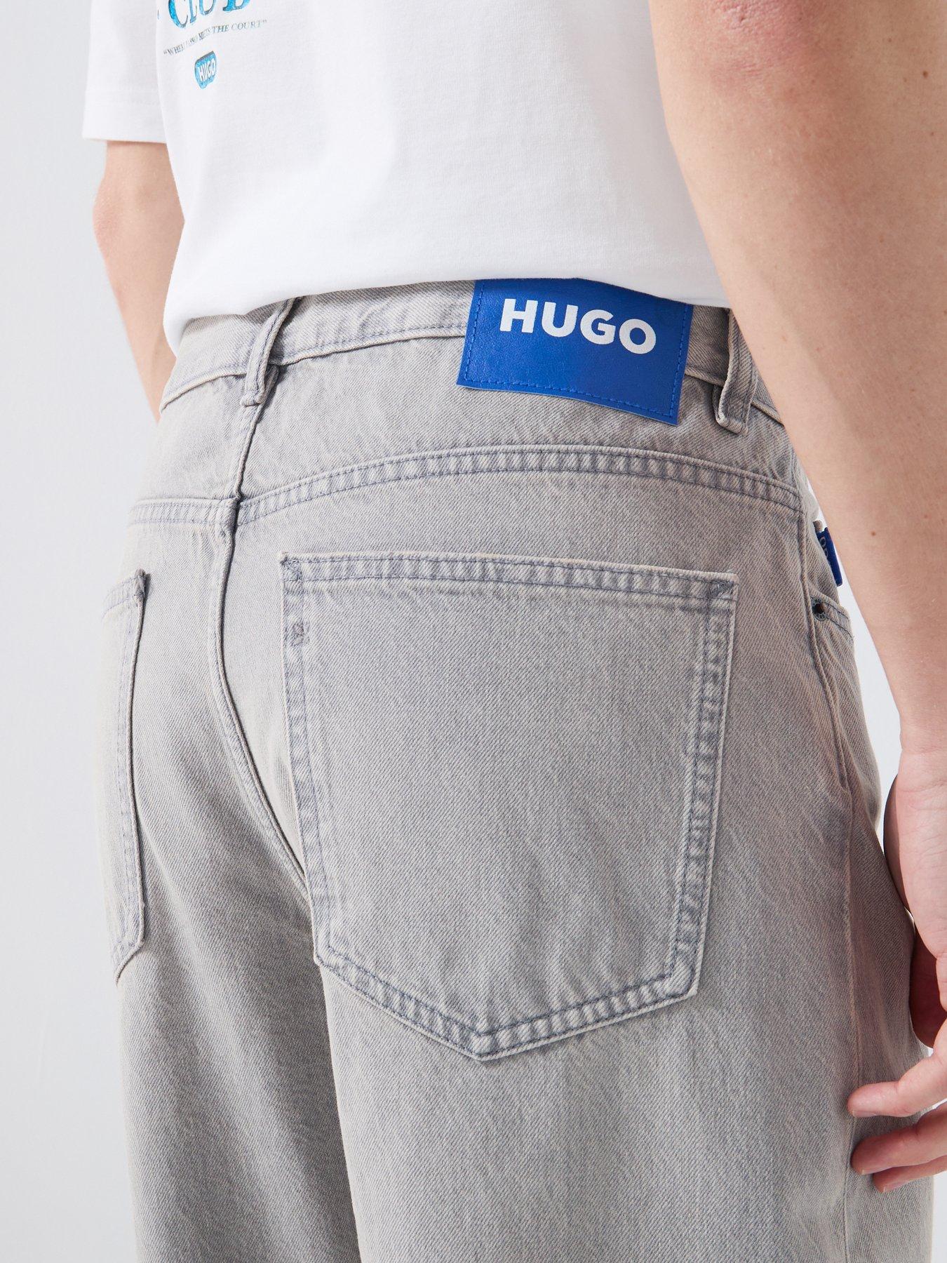 Image 4 of 6 of HUGO Blue Nate Baggy Fit Jeans - Grey