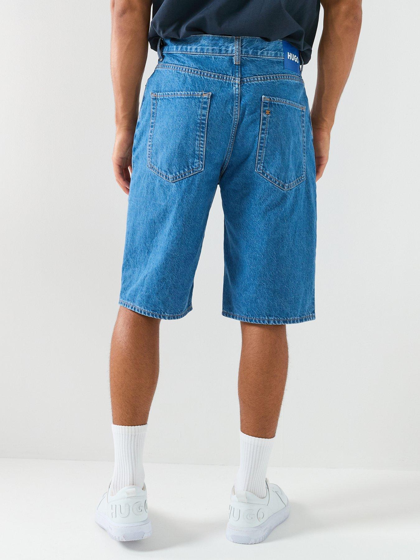Image 2 of 5 of HUGO Skate Straight Fit Denim Shorts - Blue
