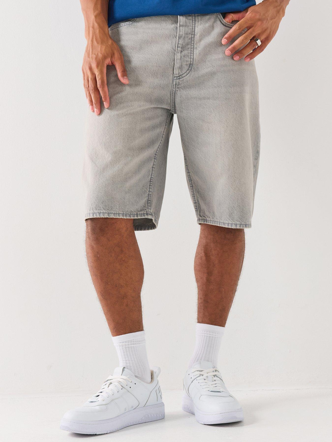 HUGO Hugo Blue Skate Straight Fit Denim Shorts - Grey