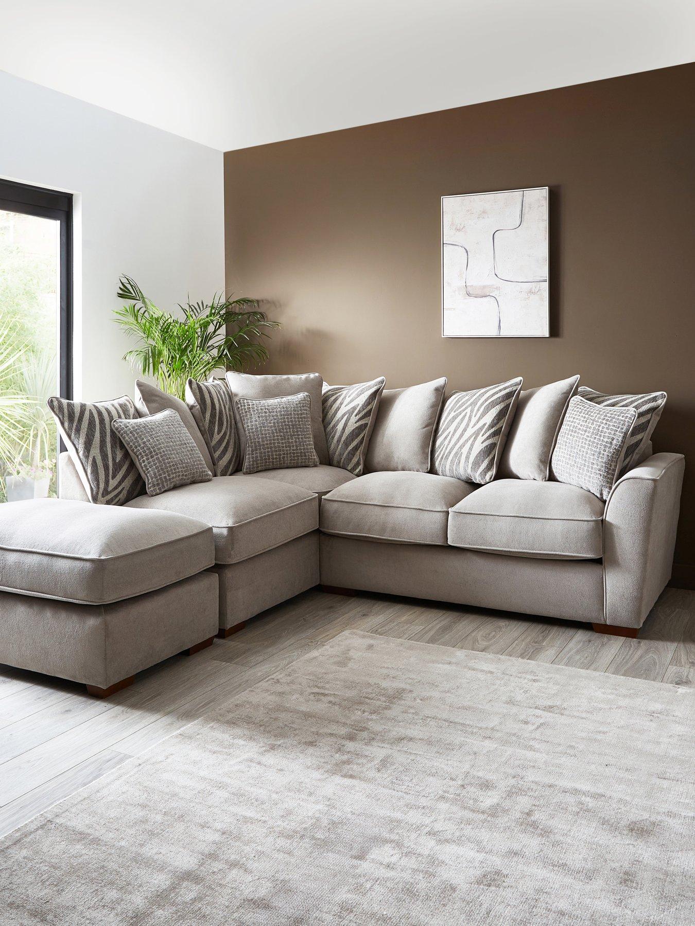 The Very Collection Nala Left Hand Fabric Chaise With Footstool