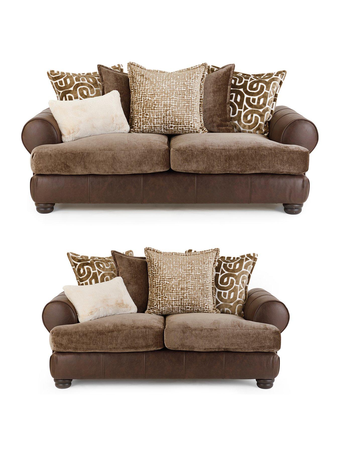 Image 2 of 7 of The Very Collection Broadway 3 + 2 Seater Fabric Sofa Set