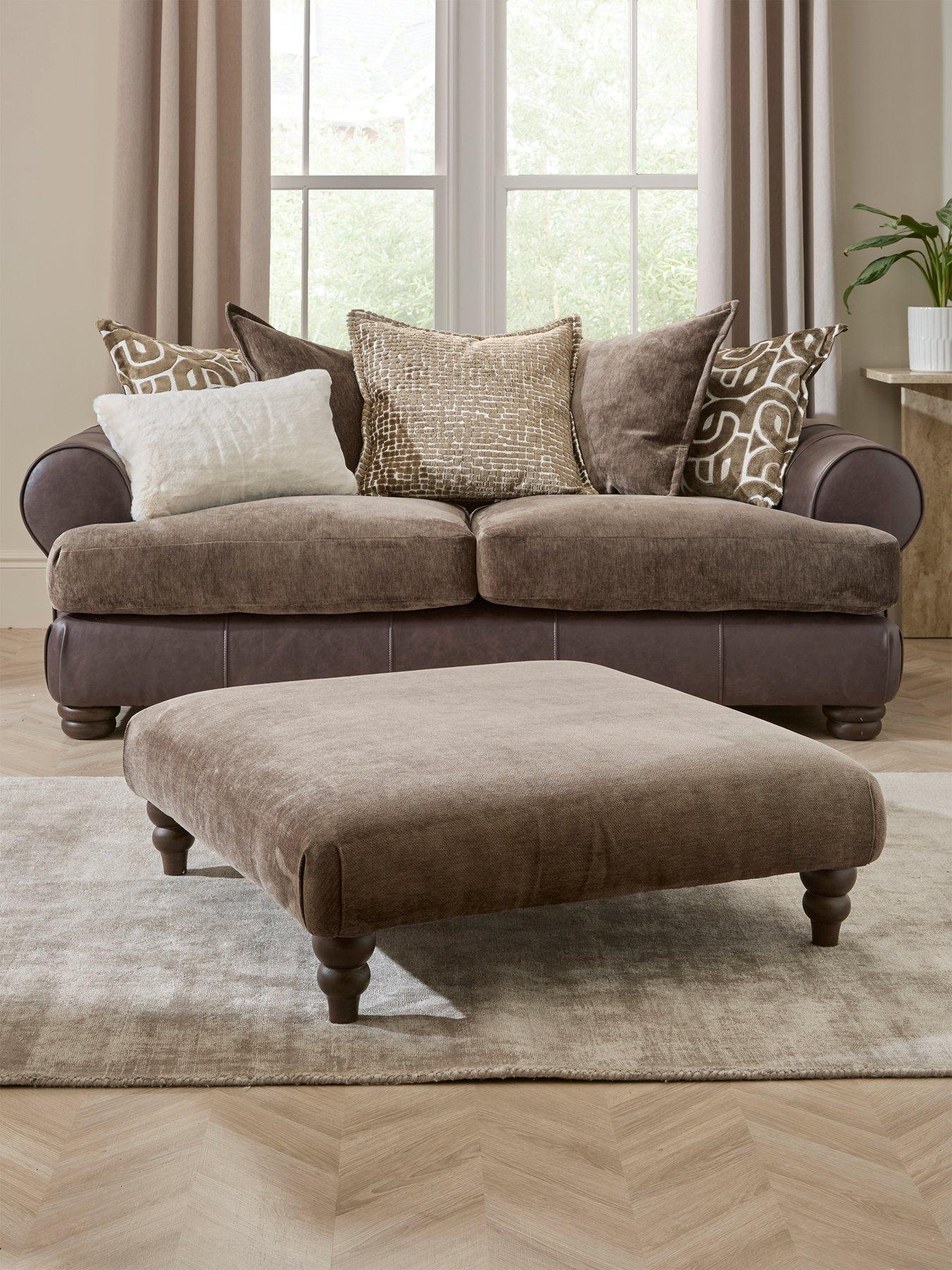the-very-collection-broadway-3-seater-fabric-sofa-footstoolfront