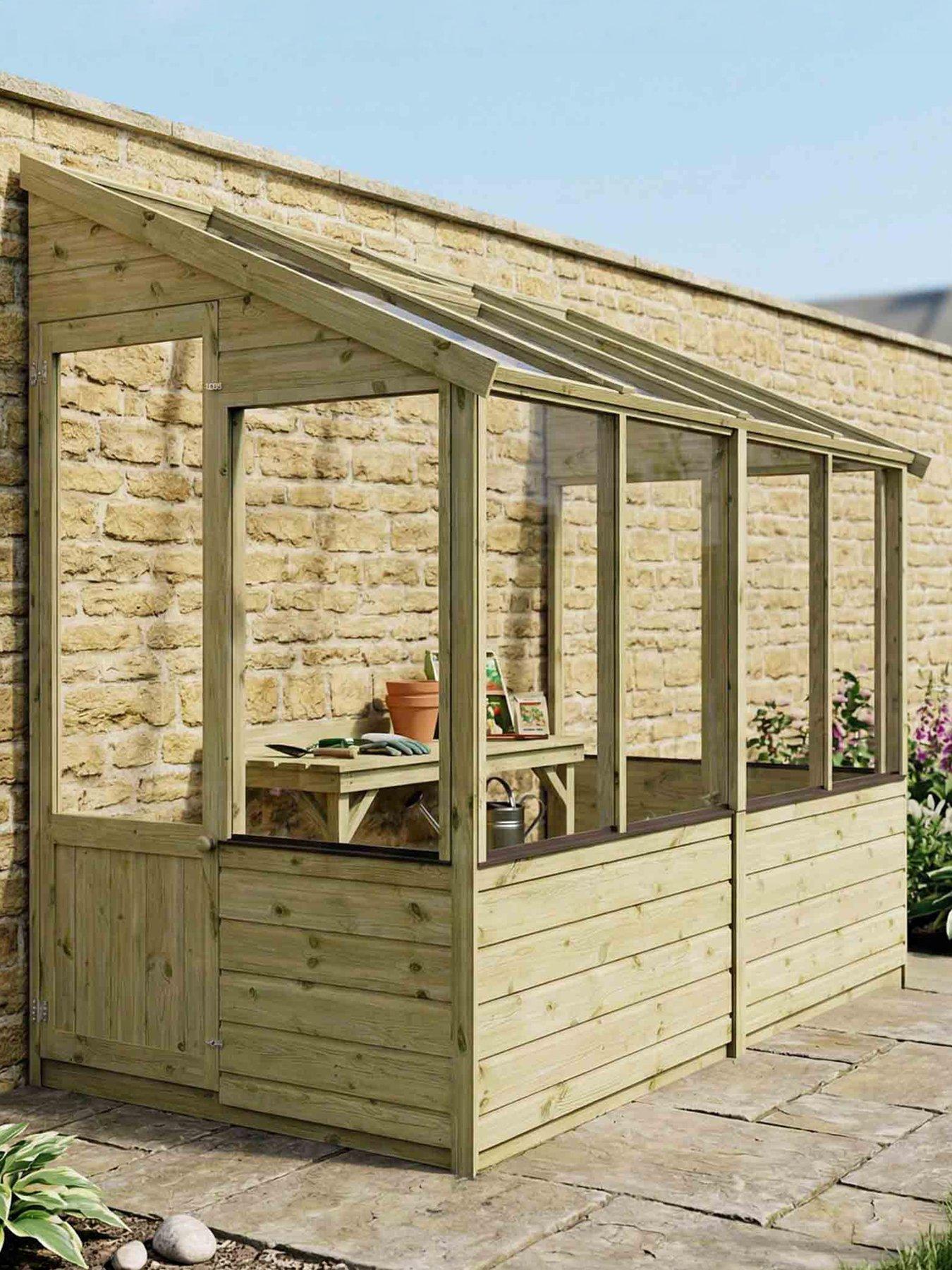 MERCIA Mercia 8 x 4ft Traditional Lean Too Greenhouse