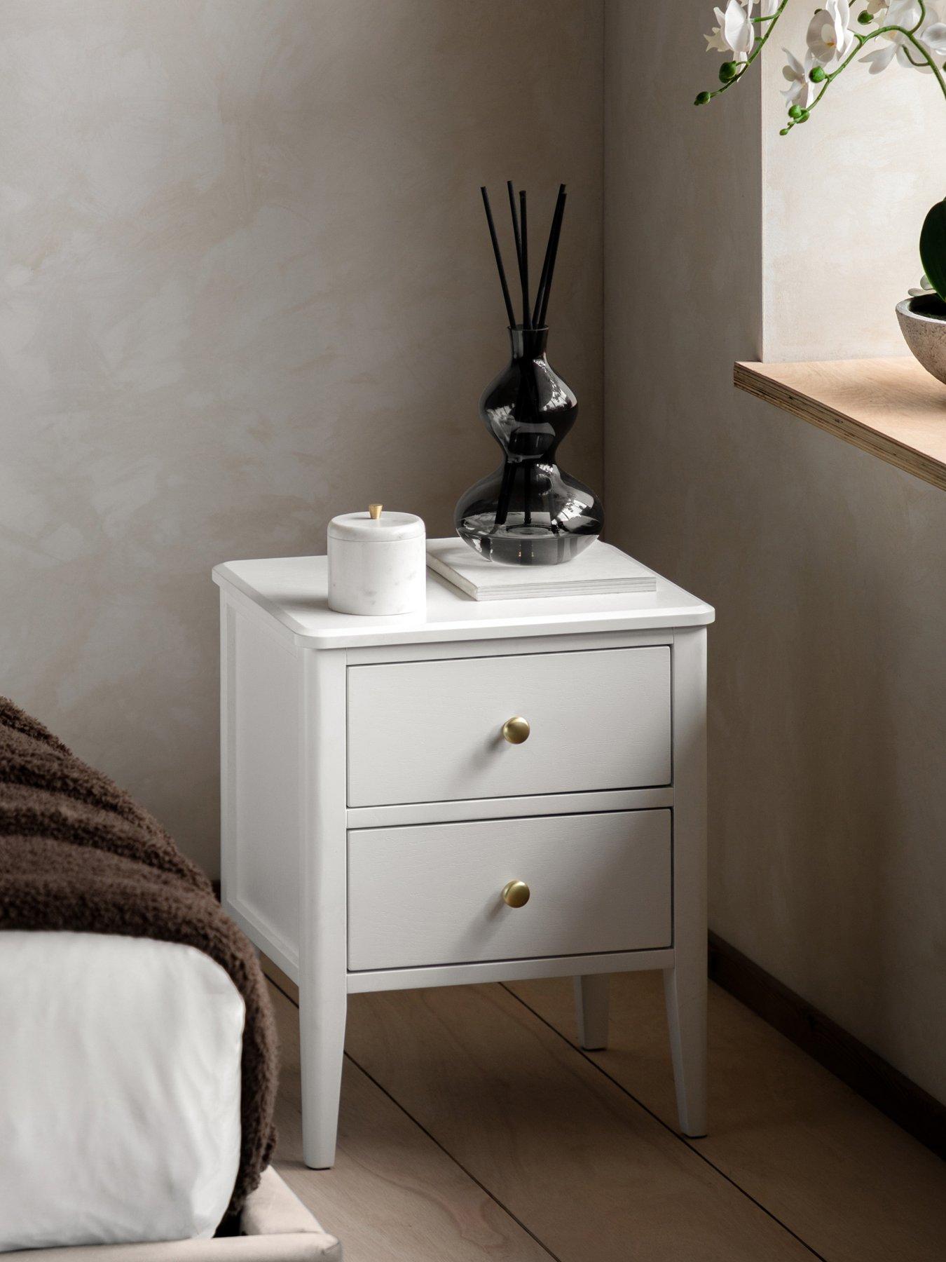 Gallery Direct Acton 2 Drawer Bedside White
