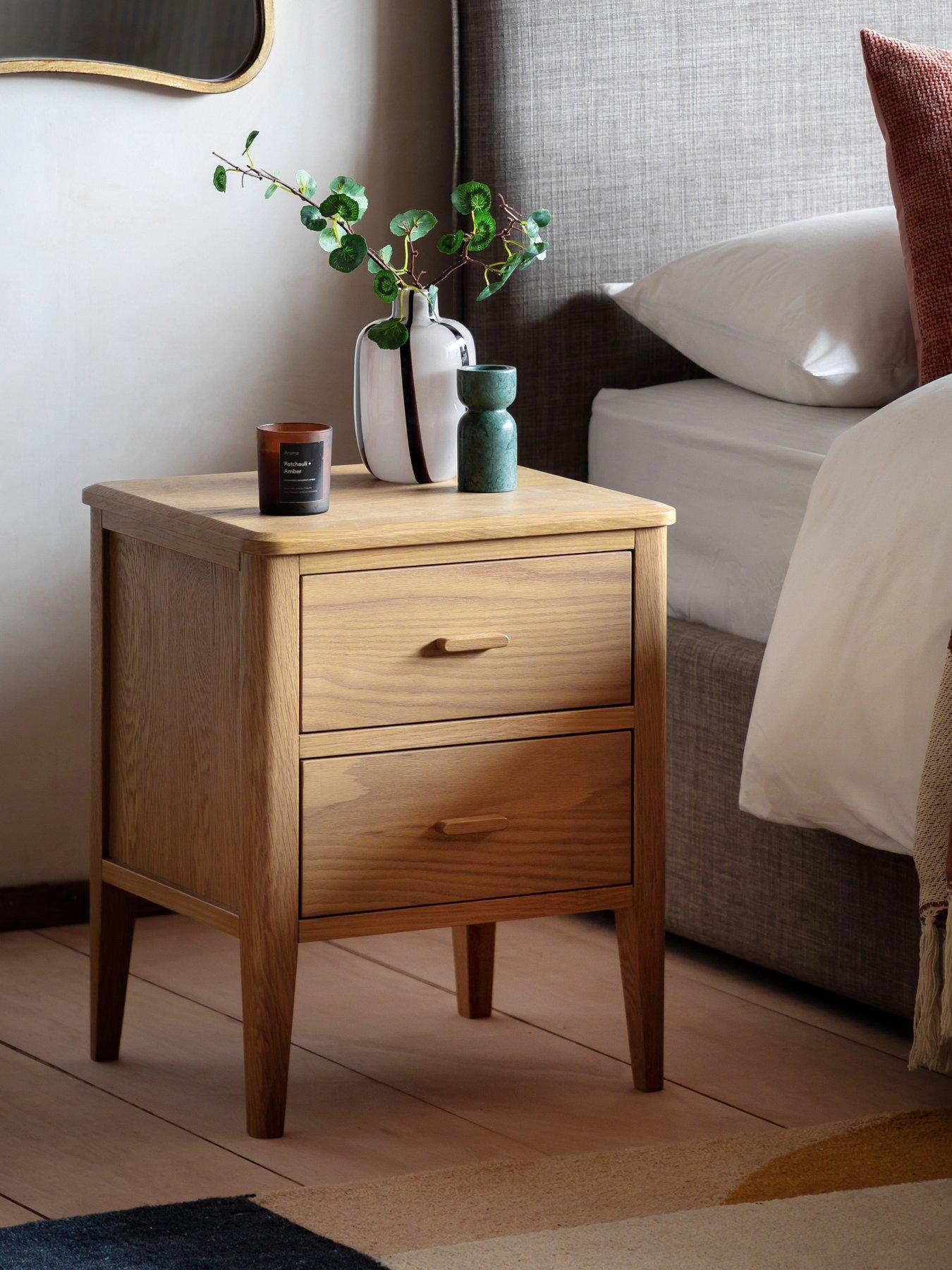 Gallery Direct Camden 2 Drawer Bedside Natural