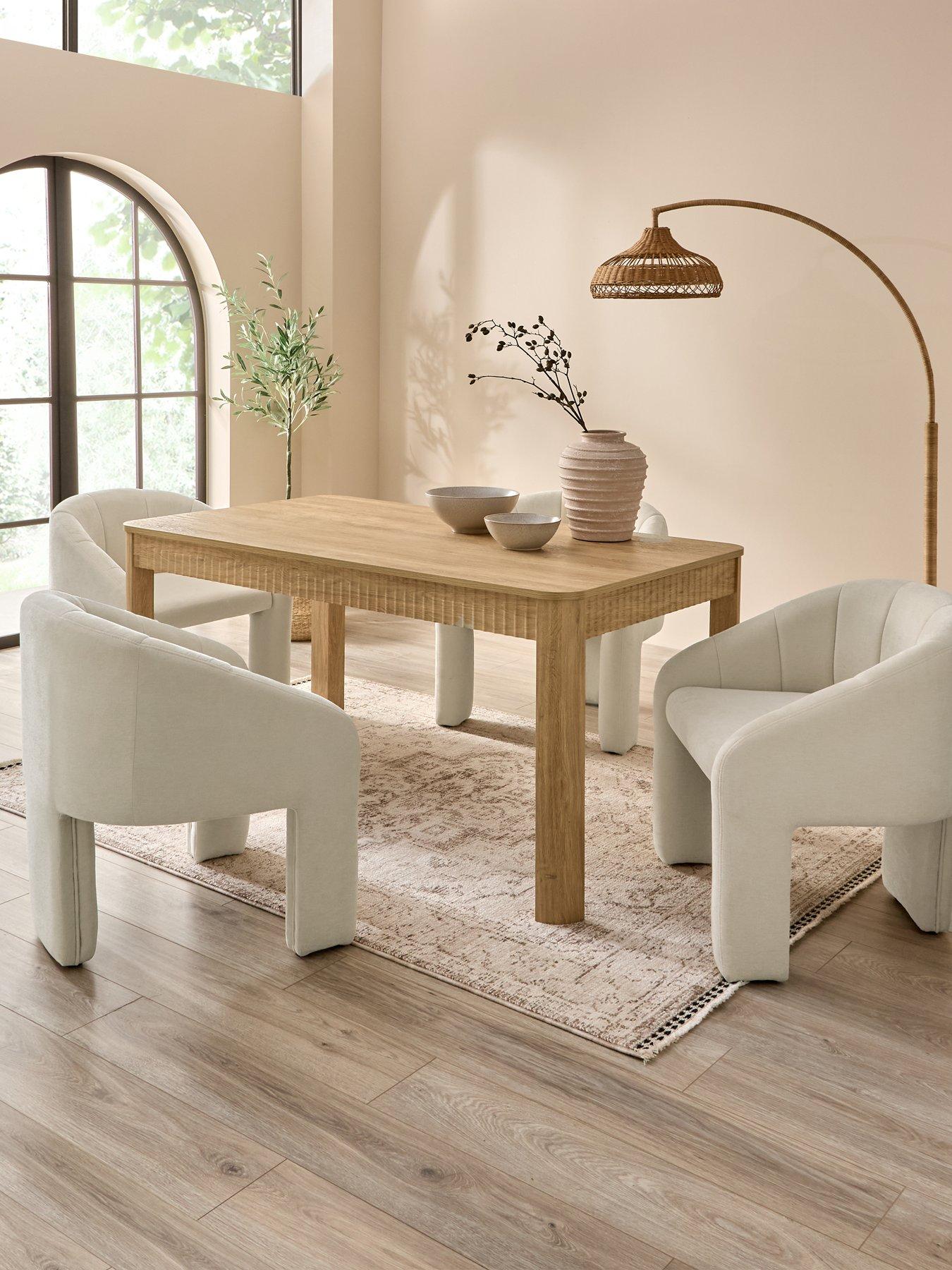michelle-keegan-home-sculpt-160cm-dining-table-4-nola-dining-chairs