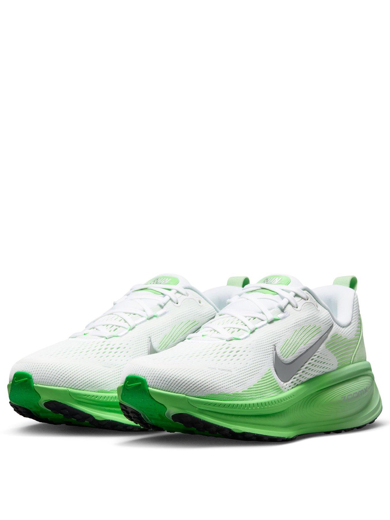 Image 2 of 7 of Nike Womens Running Vomero 18 Trainers - White/green