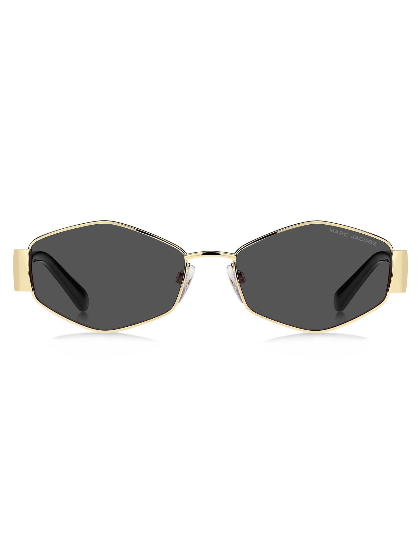 Image 3 of 4 of MARC JACOBS Marc 496/Shiny Women's Hexagonal Metal Frame Sunglasses