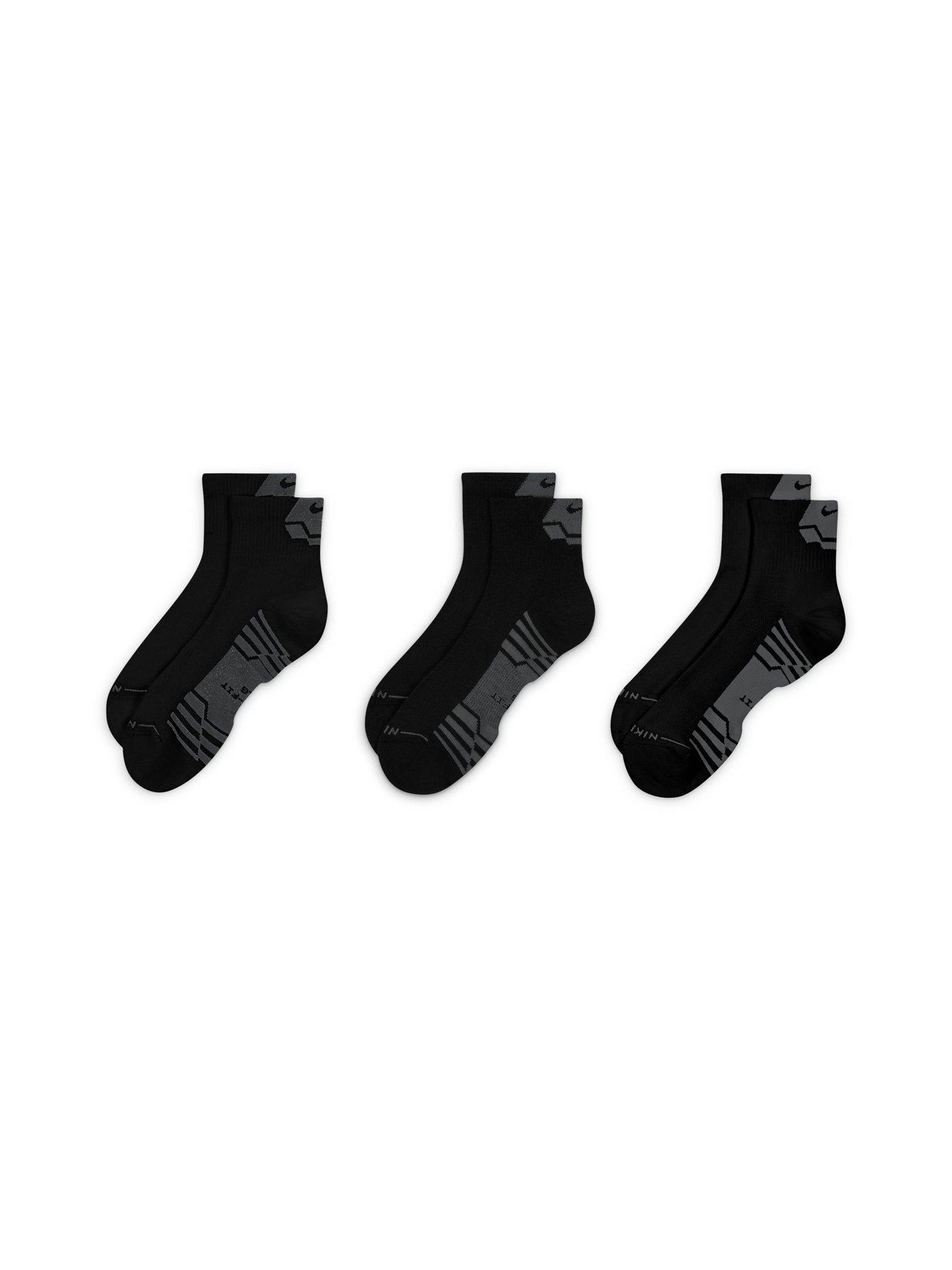 Image 2 of 4 of Nike Mens Training Ed Elevated Ankle Sport Socks (3 Pair) - Black