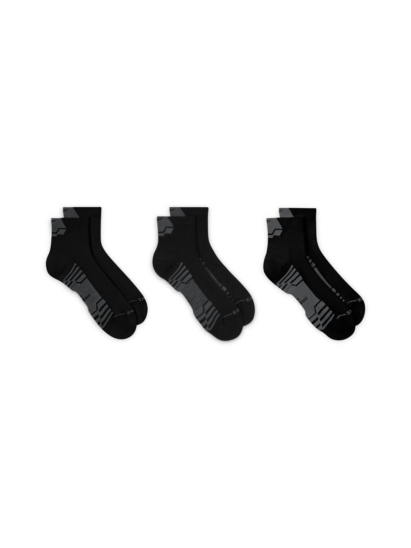 Image 3 of 4 of Nike Mens Training Ed Elevated Ankle Sport Socks (3 Pair) - Black
