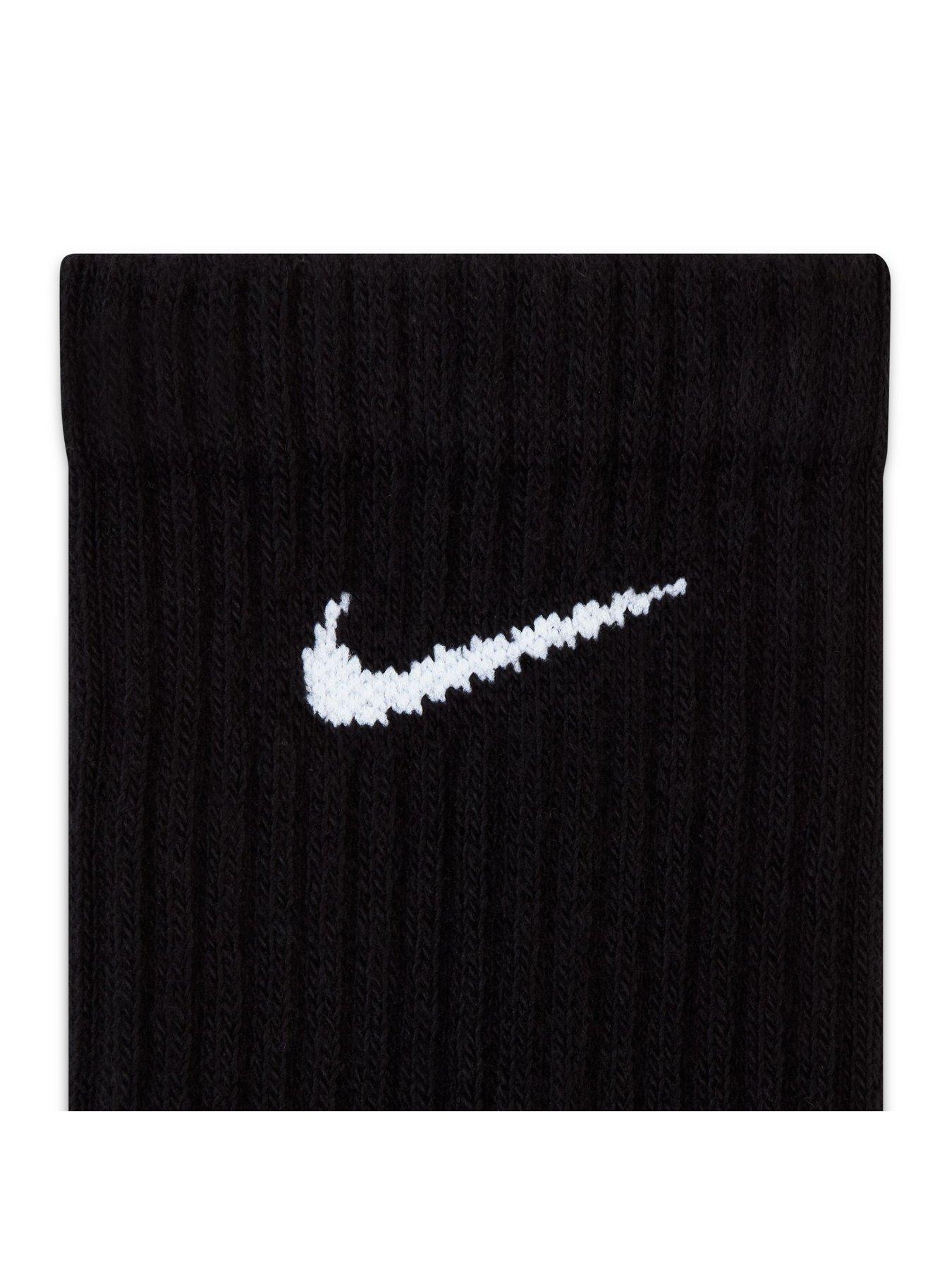 Image 5 of 5 of Nike Mens Training Everyday Cushioned Crew Socks (3 Pack) - Black
