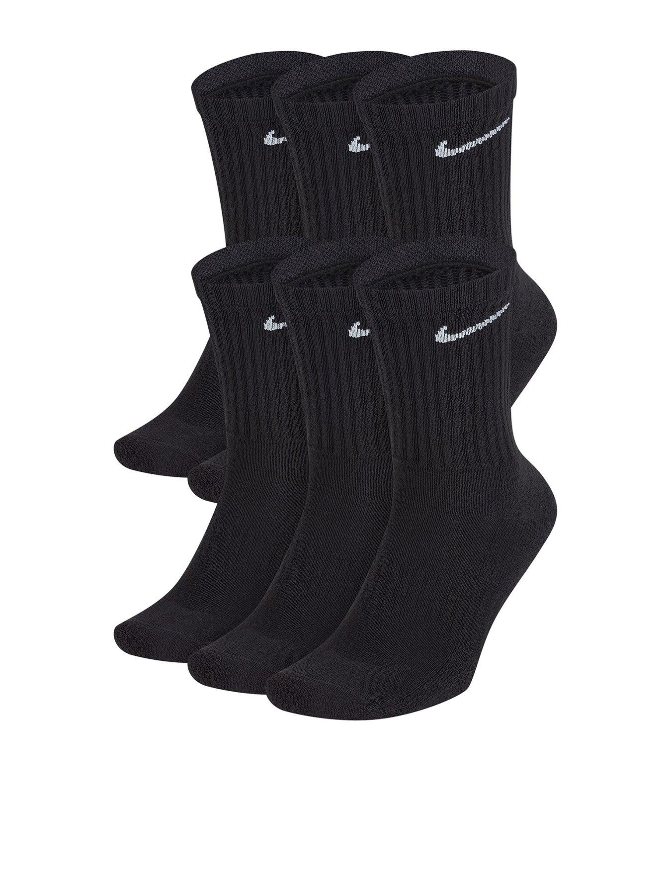 Image 1 of 5 of Nike Mens Training Everyday Cushioned Crew Socks (6 Pair) - Black