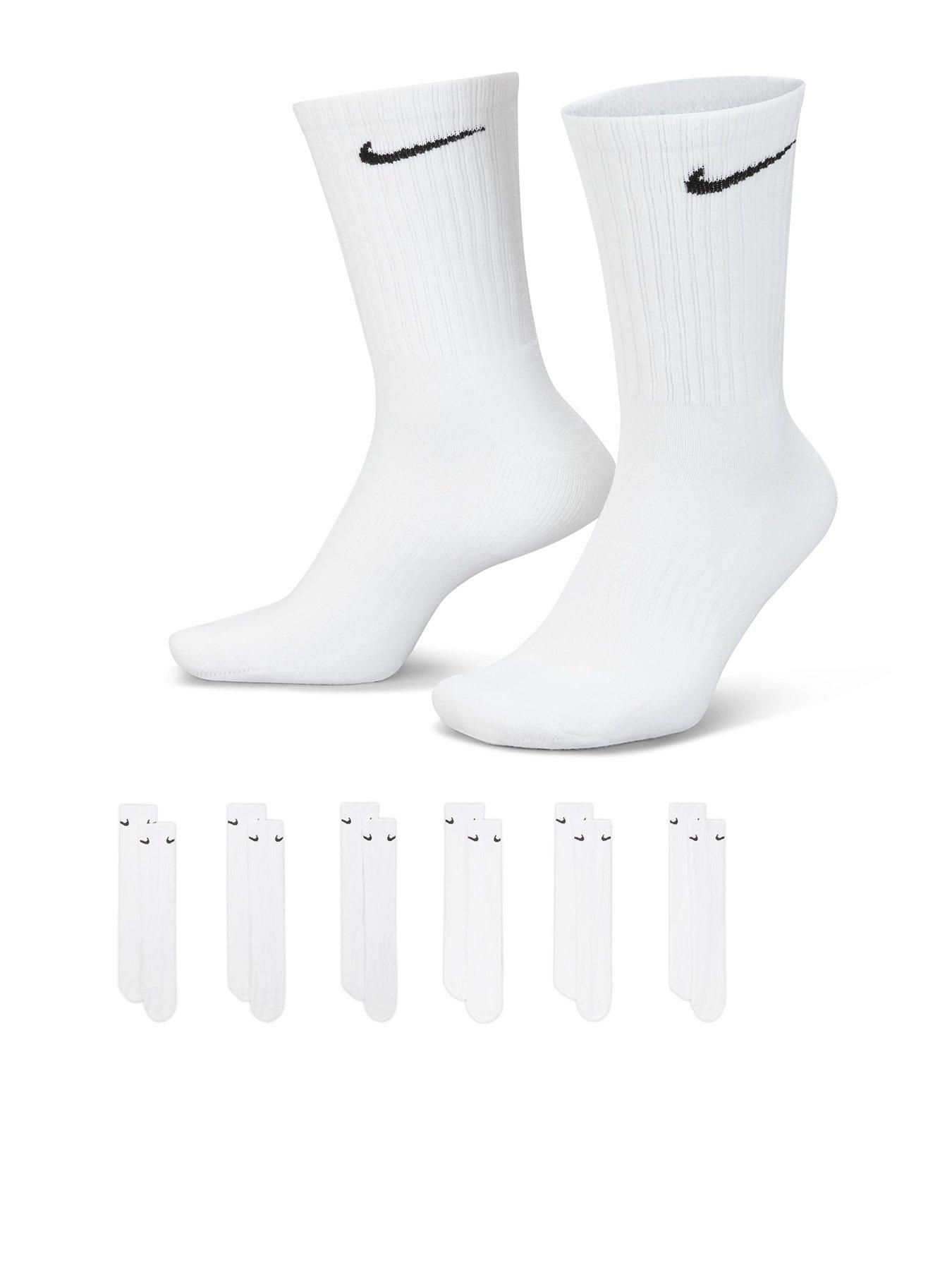 Nike Mens Training Everyday Cushioned Crew Socks (6 Pair) - White