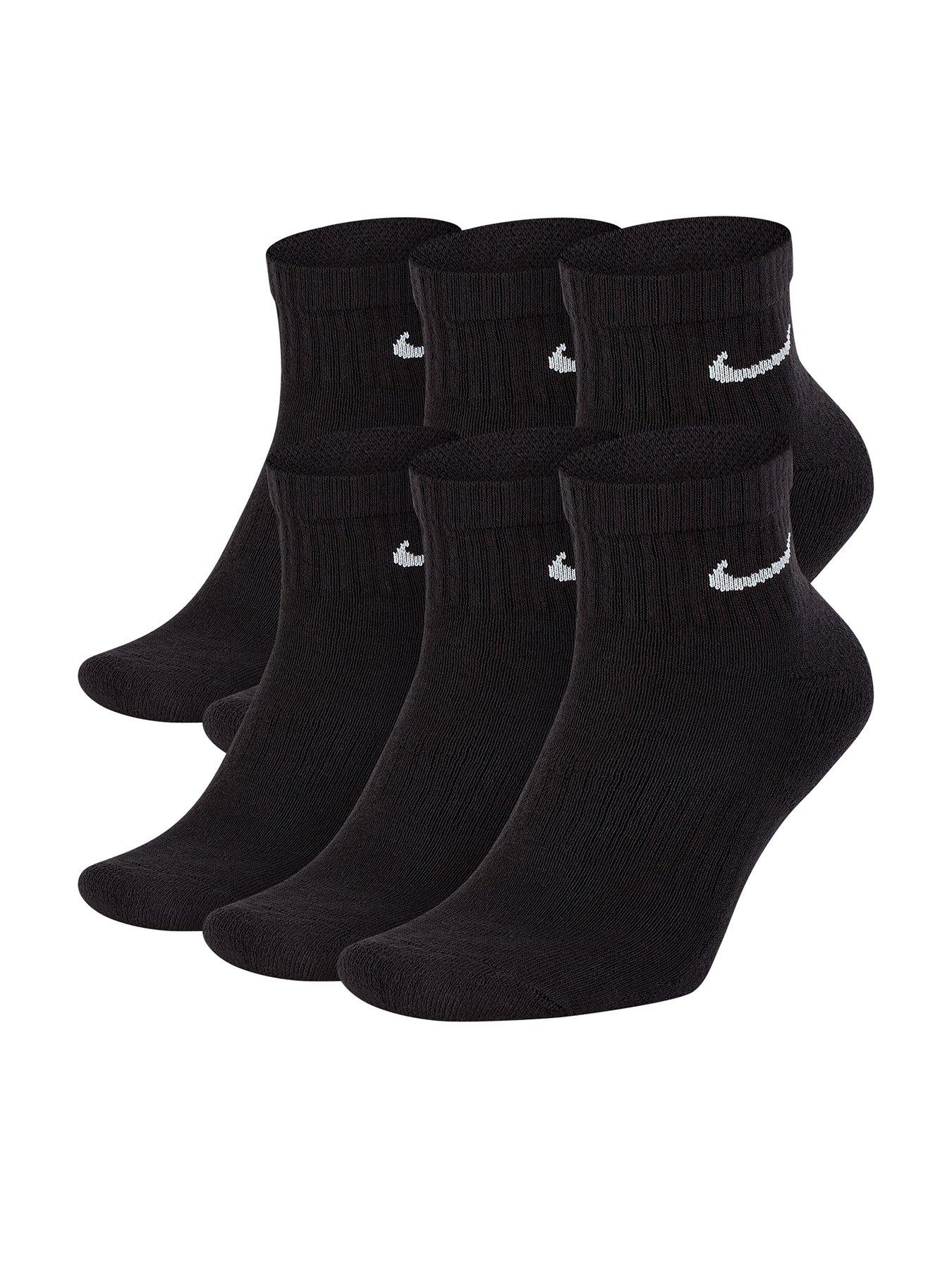 Image 1 of 5 of Nike Mens Training Everyday Cushioned Ankle Socks (6 Pairs) - Black