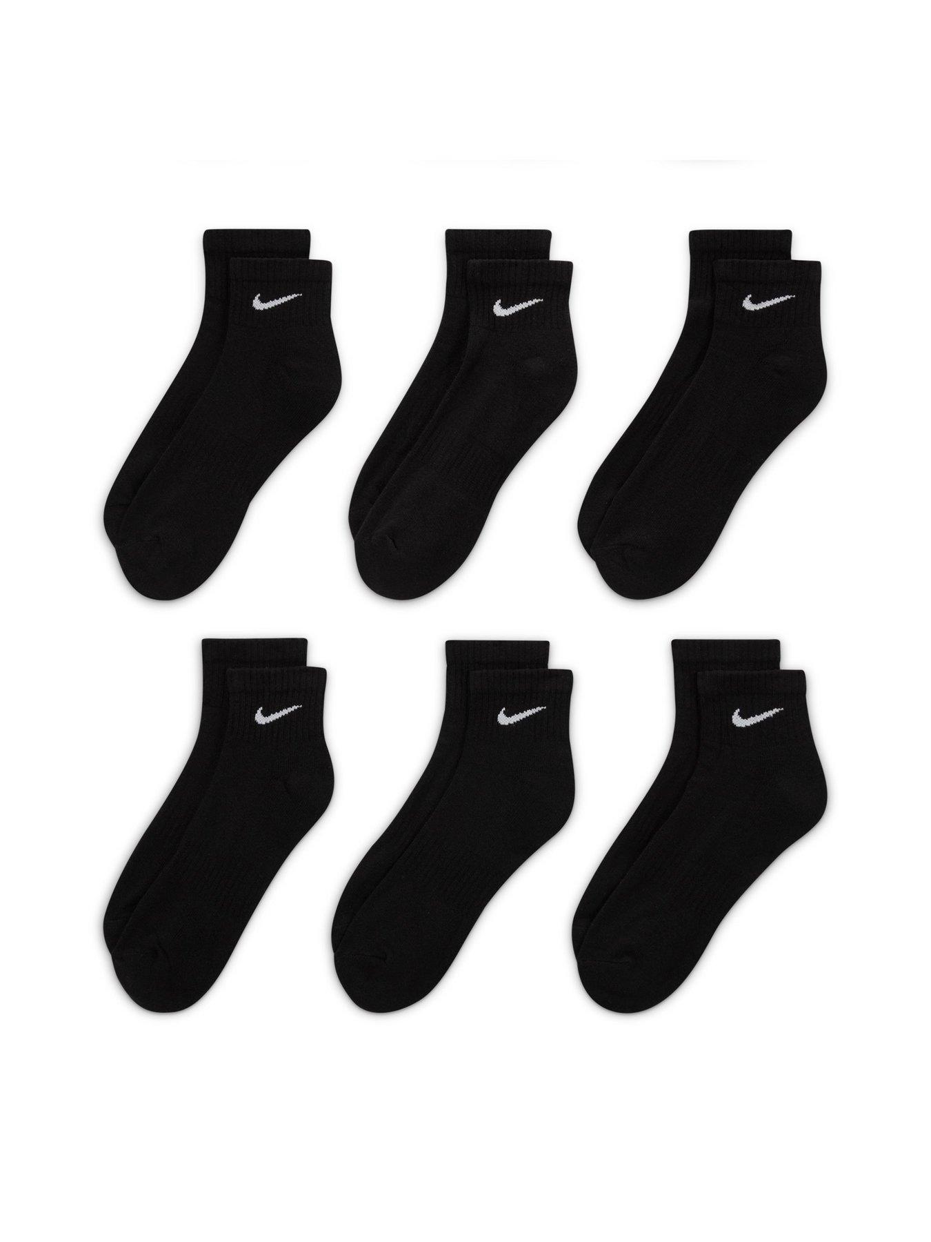 Image 2 of 5 of Nike Mens Training Everyday Cushioned Ankle Socks (6 Pairs) - Black