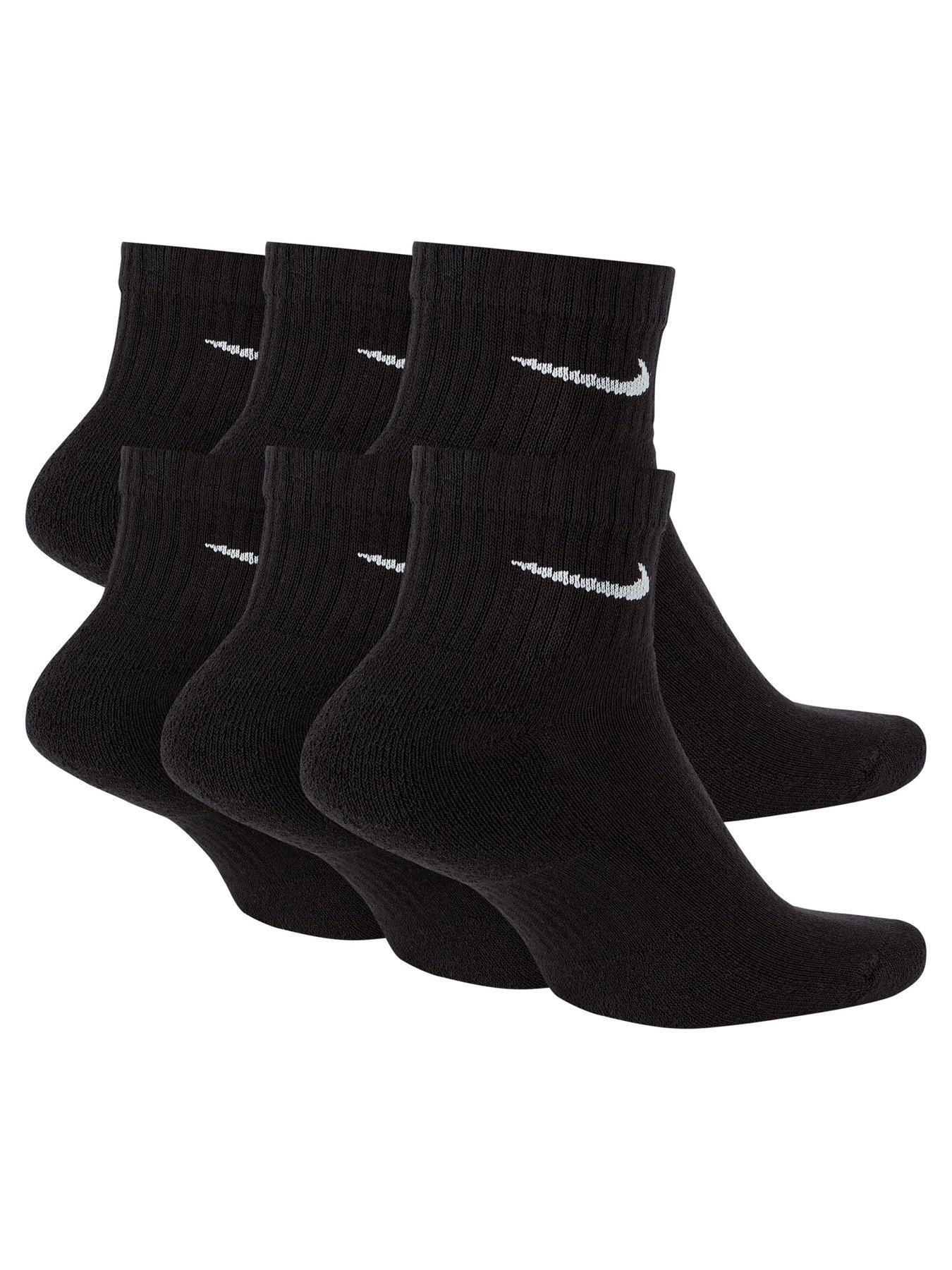 Image 4 of 5 of Nike Mens Training Everyday Cushioned Ankle Socks (6 Pairs) - Black