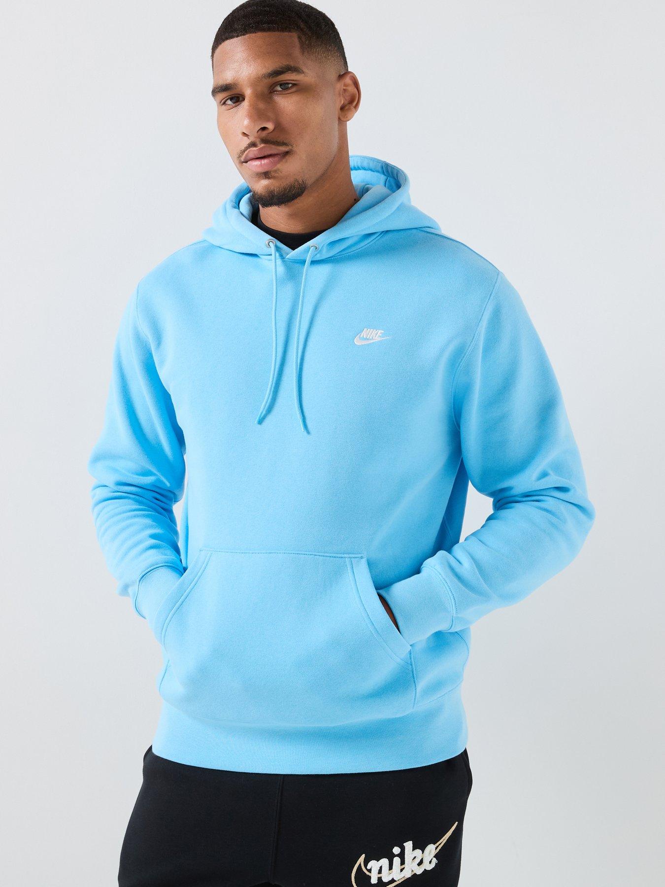 Image 1 of 7 of Nike Mens Club Fleece Overhead Hoodie - Blue