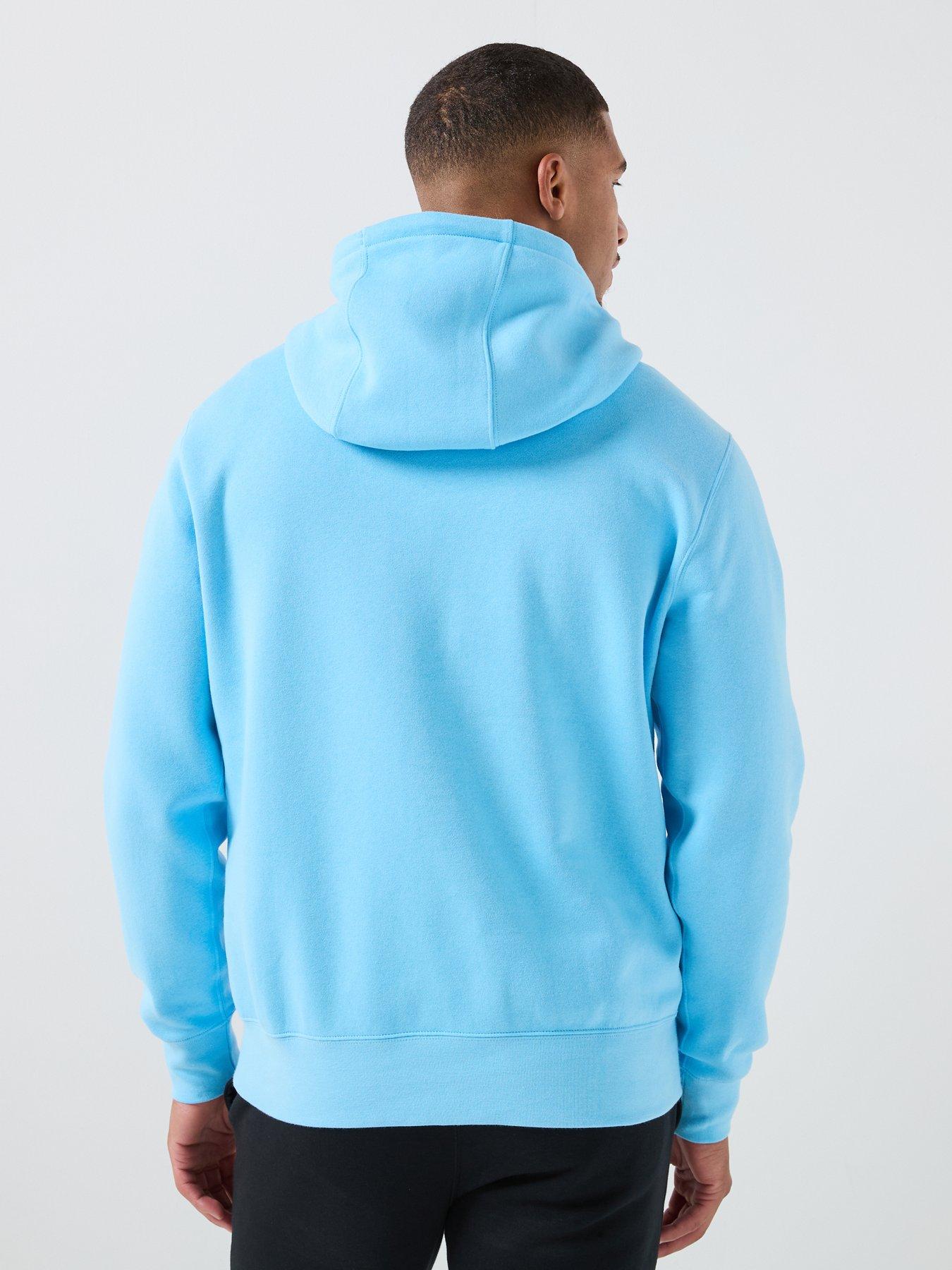 Image 2 of 7 of Nike Mens Club Fleece Overhead Hoodie - Blue