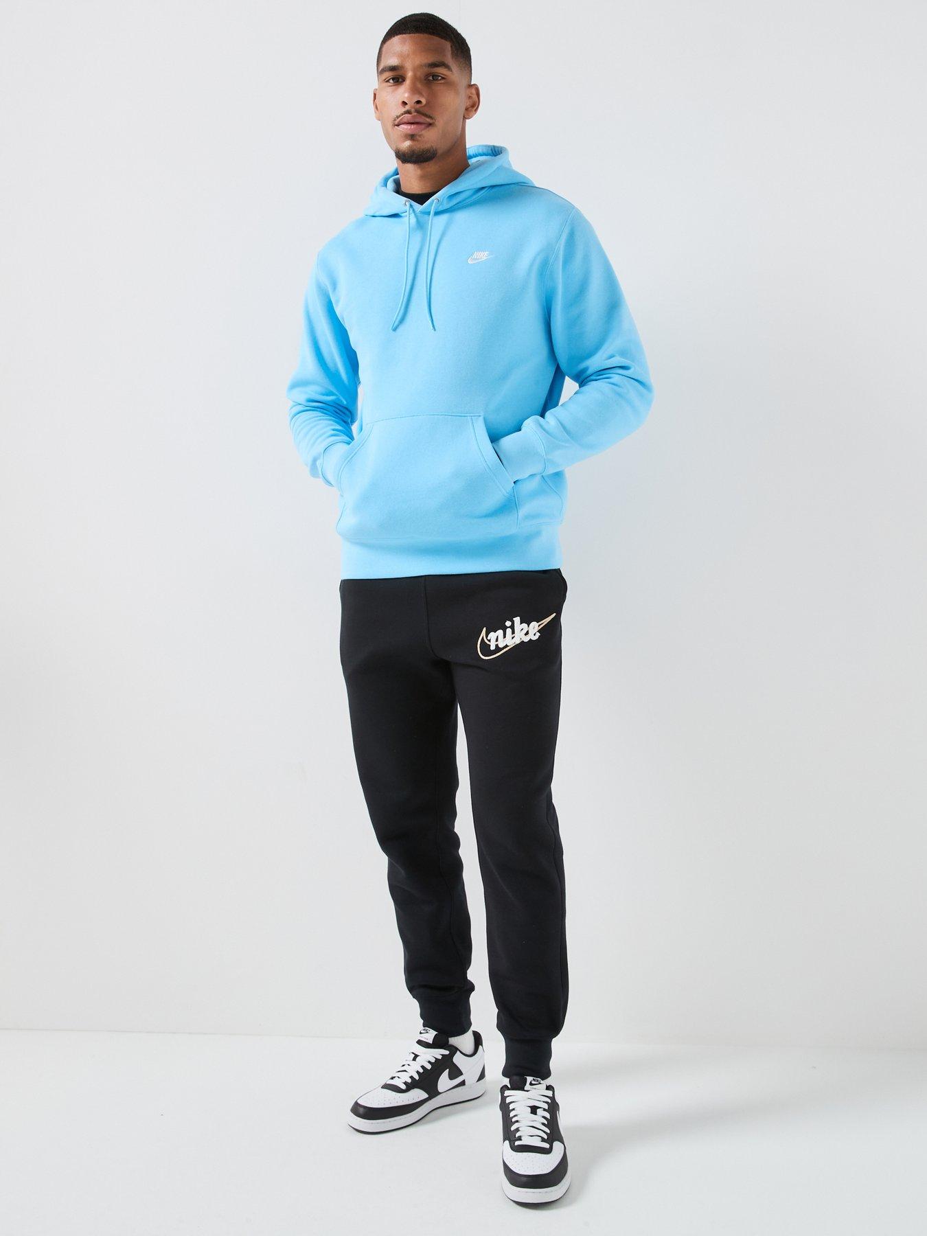 Image 3 of 7 of Nike Mens Club Fleece Overhead Hoodie - Blue