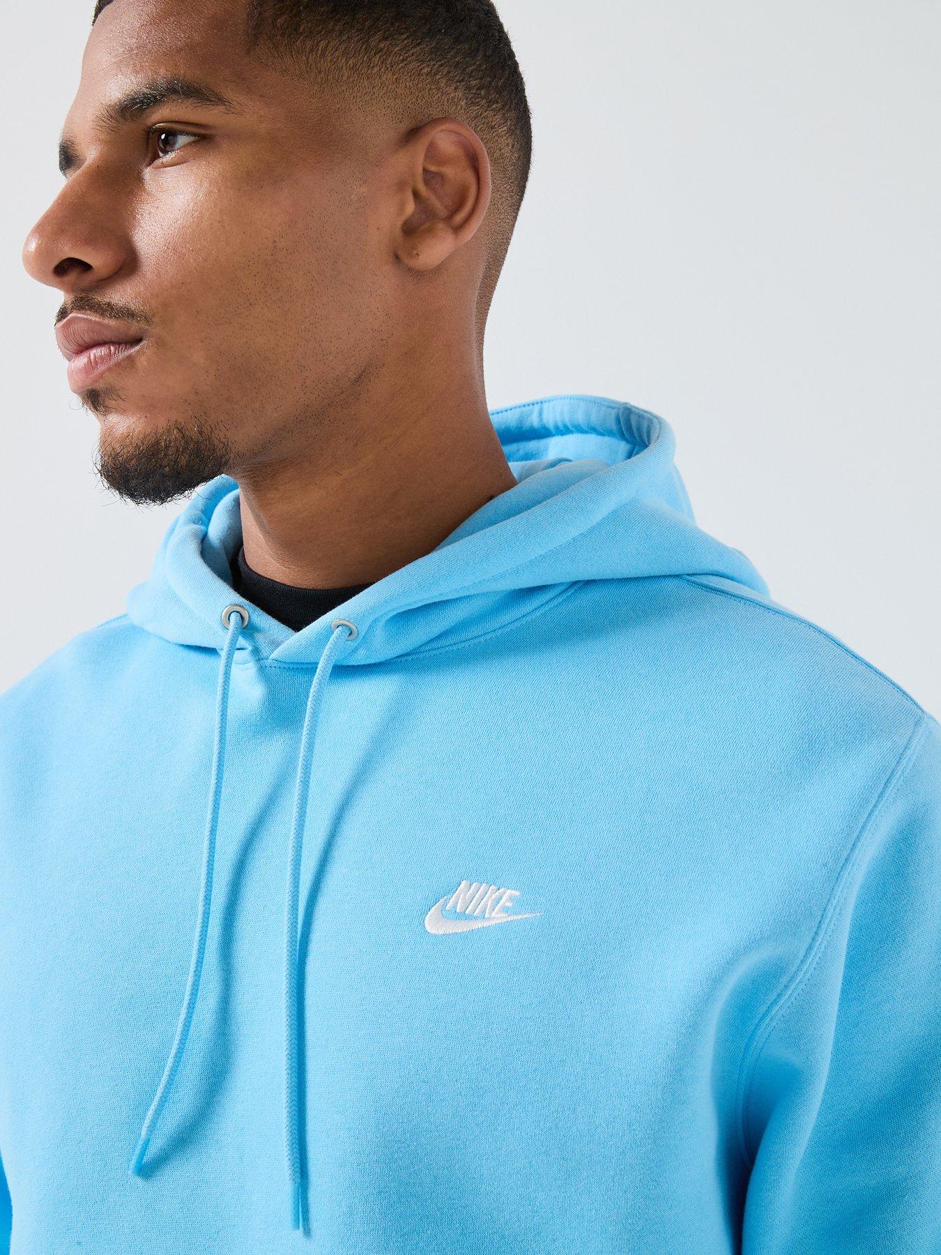 Image 6 of 7 of Nike Mens Club Fleece Overhead Hoodie - Blue