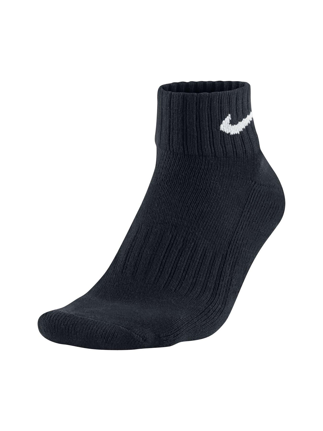 Image 6 of 6 of Nike Mens Training Cushioned Ankle Socks (3 Pack) - Black