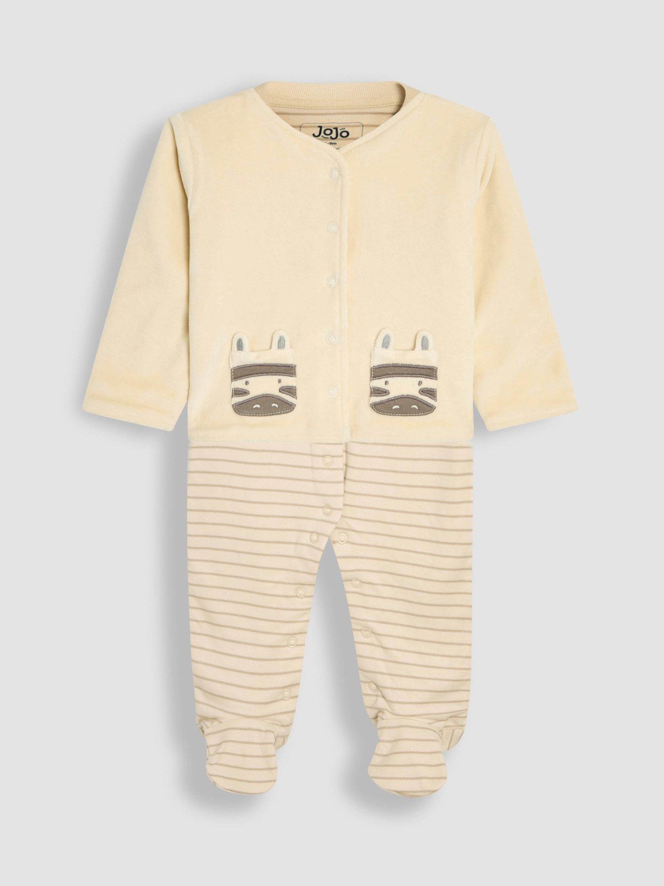 jojo-maman-bebe-baby-unisex-2-piece-stripe-sleepsuit-amp-velour-jacket-set-cream