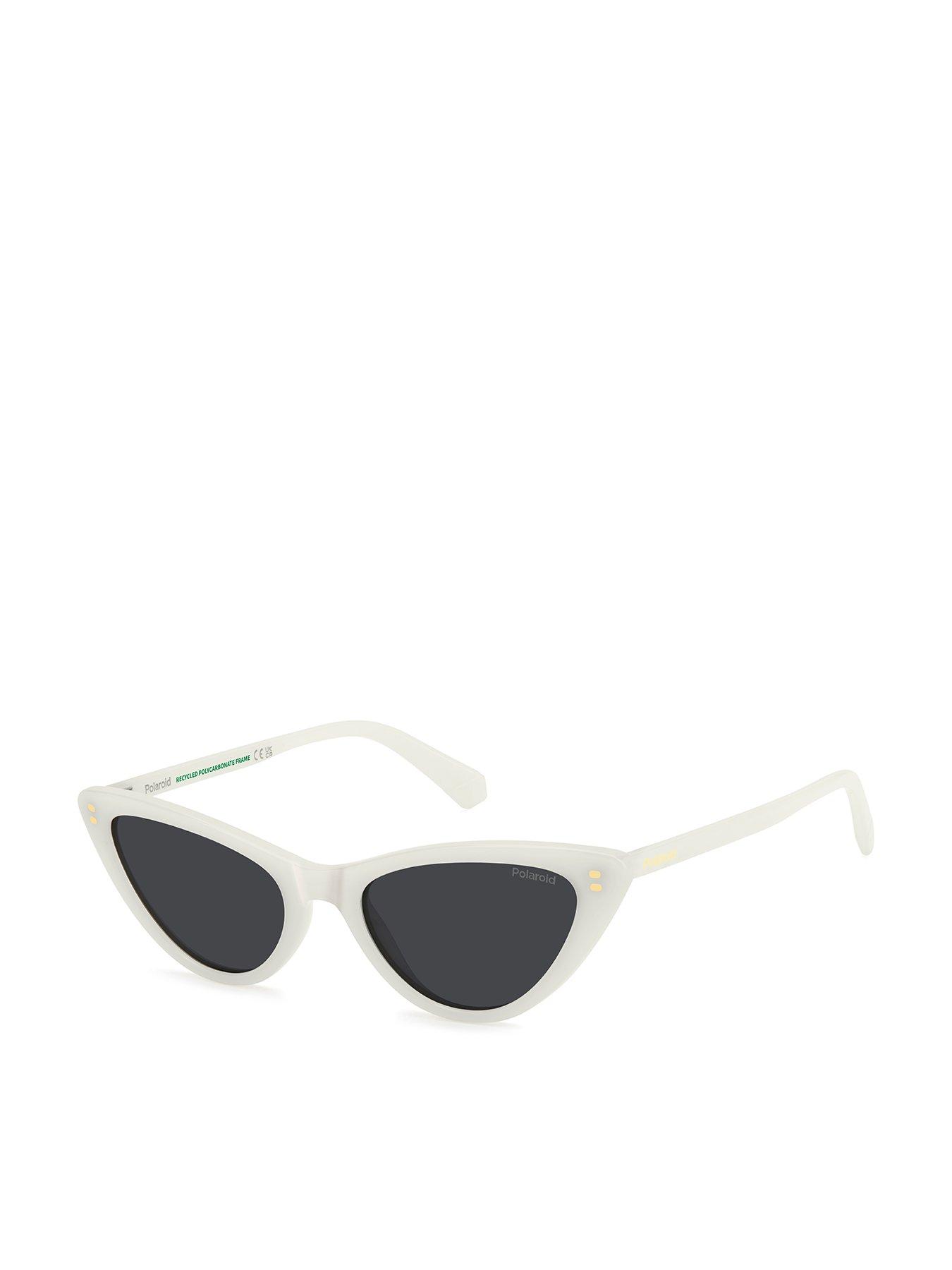 Polaroid Cat Eye Sunglasses- White