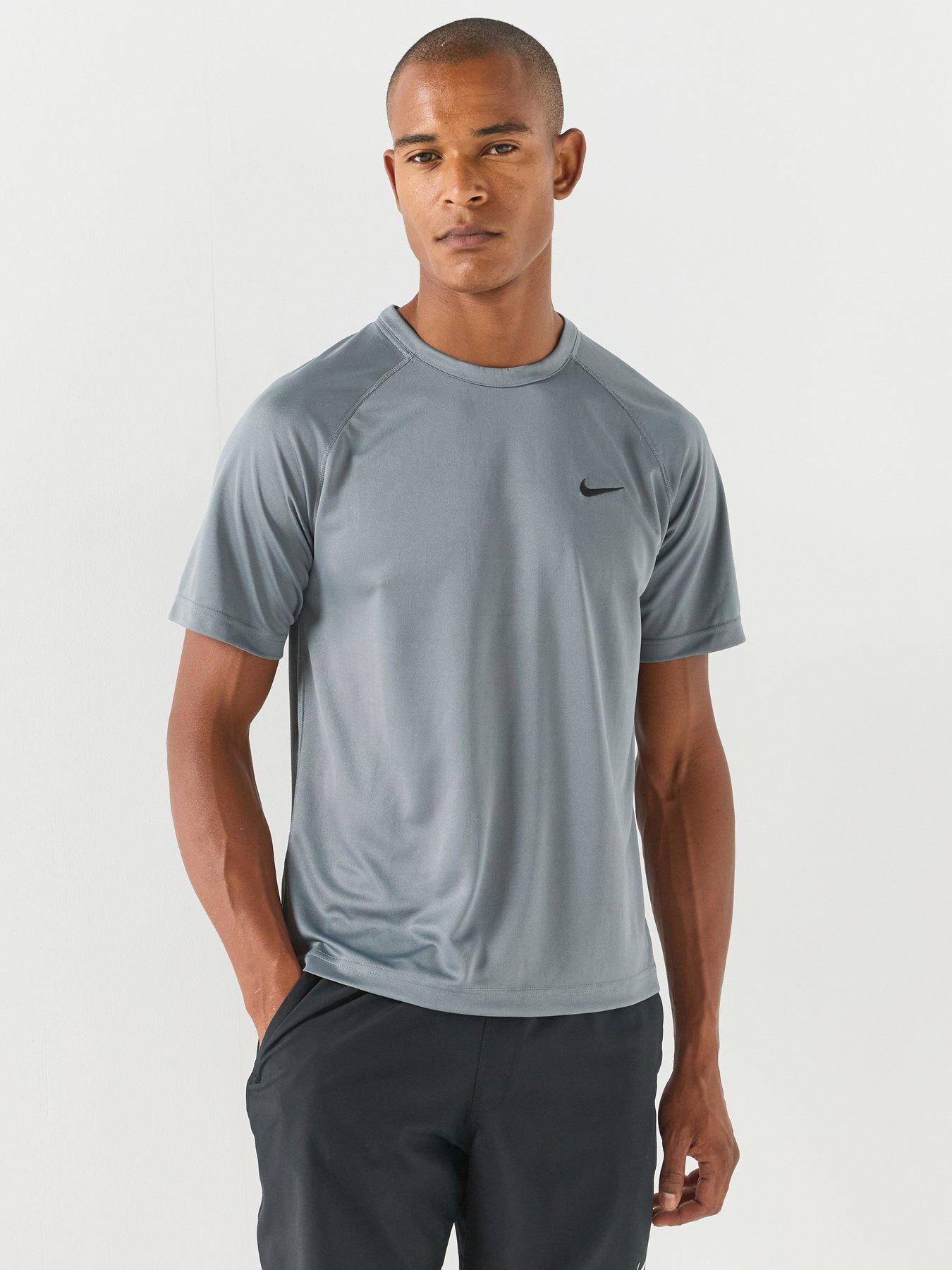 Nike Mens Dri-Fit Hyverse Flex Short Sleeve T-Shirt - Grey