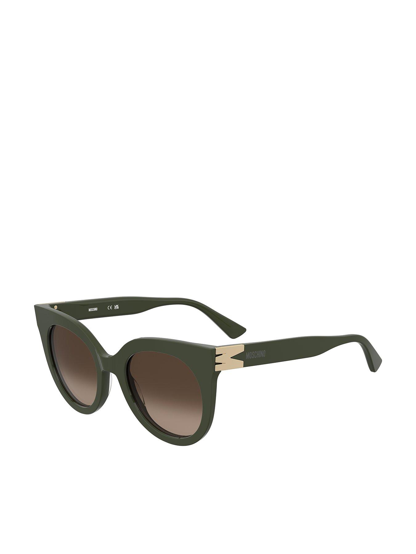 moschino-round-frame-sunglasses-with-m-trim--dark-greenfront