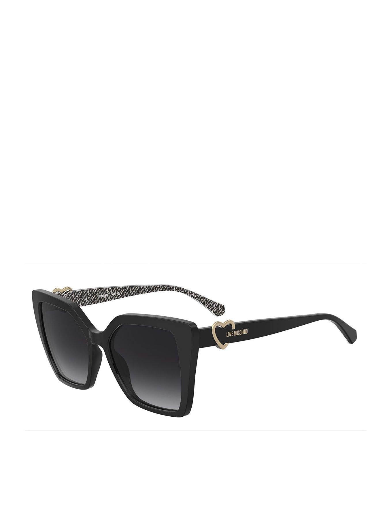 Image 1 of 4 of LOVE MOSCHINO MOL067/S Women's Square Sunglasses - Black
