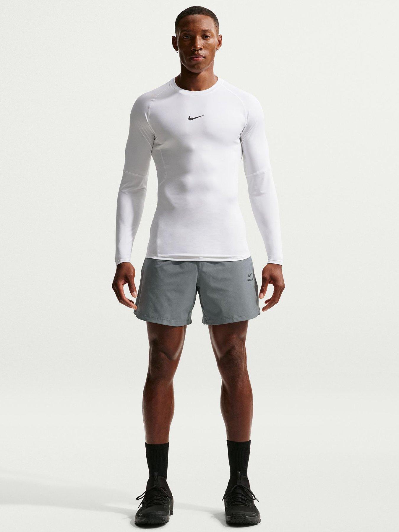 Image 3 of 5 of Nike Nike Mens Training Dri-fit 6 Inch Shorts - Grey