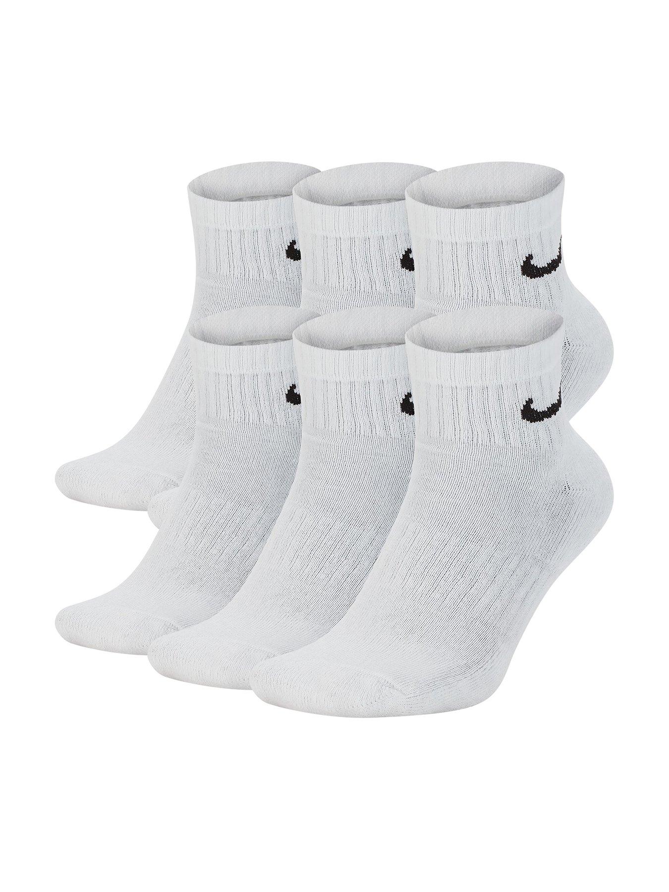 Image 1 of 5 of Nike Mens Training Everyday Cushioned Ankle Socks (6 Pairs) - White/Black