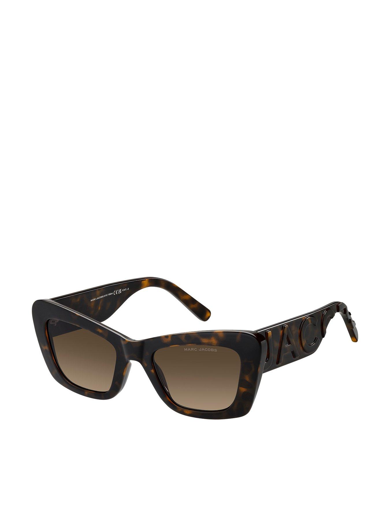 Image 1 of 5 of MARC JACOBS 864/S Women's Cat Eye Thick Frame Sunglasses - Brown