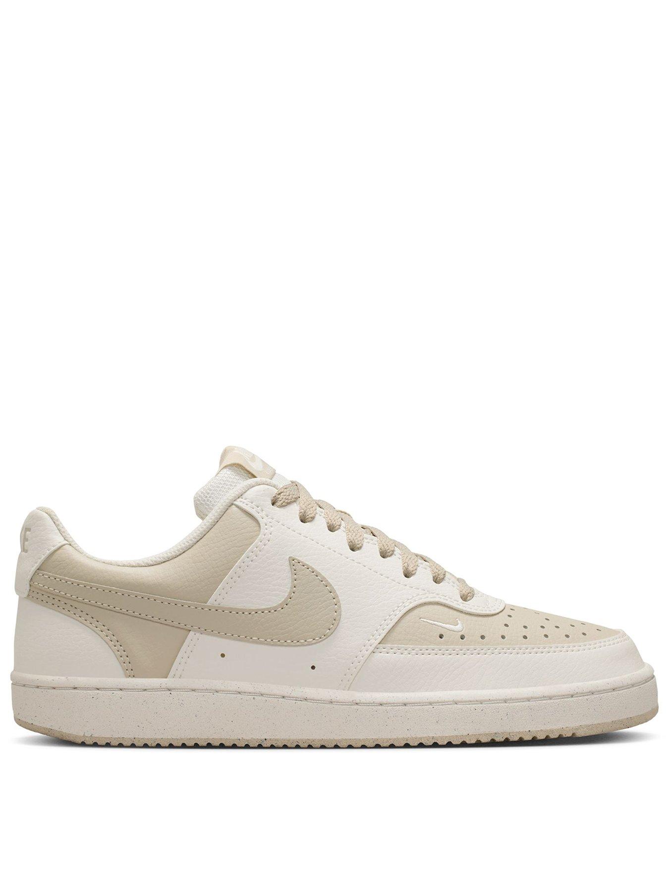 Image 1 of 8 of Nike Womens Court Vision Low Profile Trainers - Cream