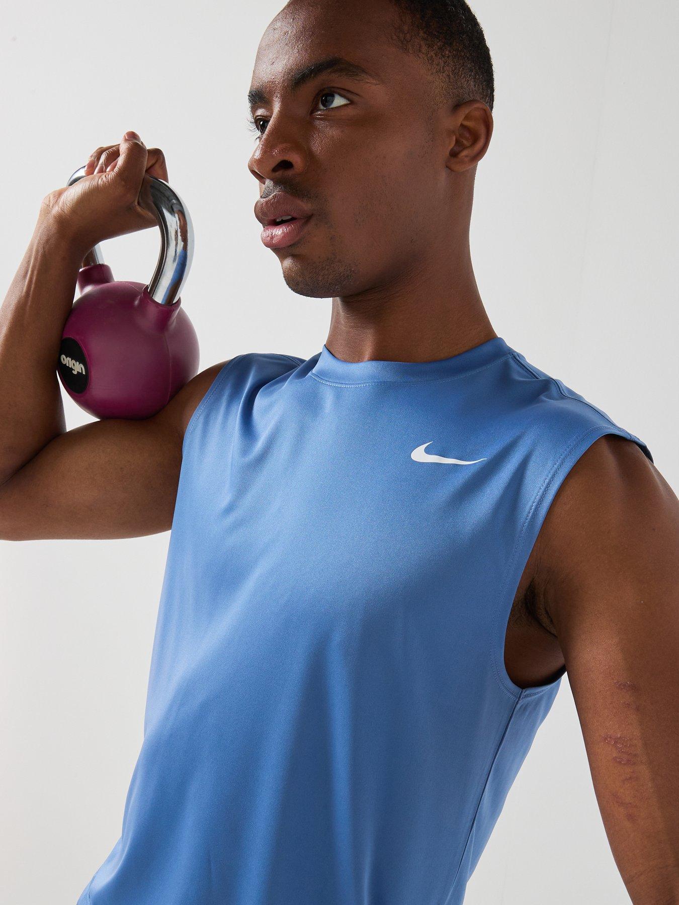 Image 5 of 7 of Nike Mens Training Dri-Fit Poly Vest - Blue