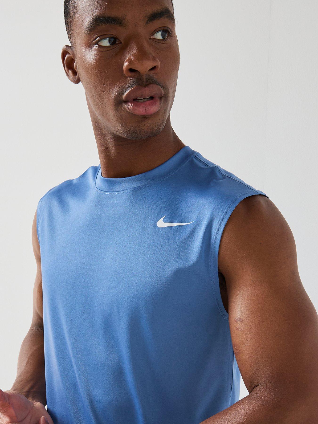 Image 6 of 7 of Nike Mens Training Dri-Fit Poly Vest - Blue