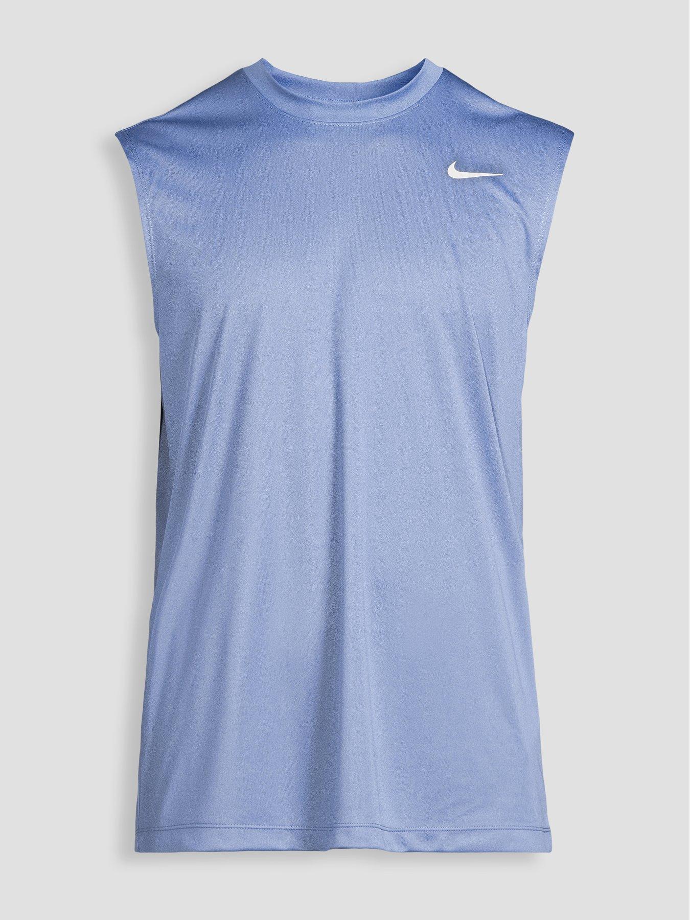 Image 7 of 7 of Nike Mens Training Dri-Fit Poly Vest - Blue